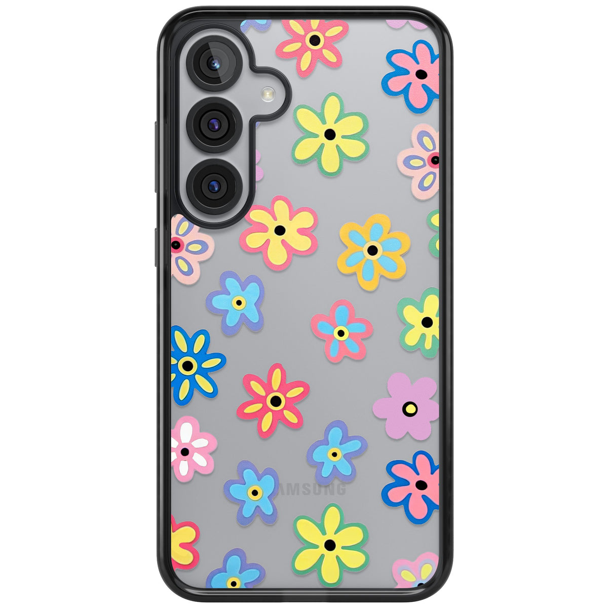 Bloom Pop Samsung S25 Plus / Samsung S26 / Samsung S26 Plus Impact Black Phone Case front