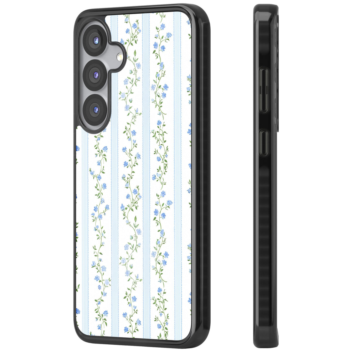 Bluebell Vine Samsung S25 / Samsung S25 Plus / Samsung S26 / Samsung S26 Plus Impact Black Phone Case side