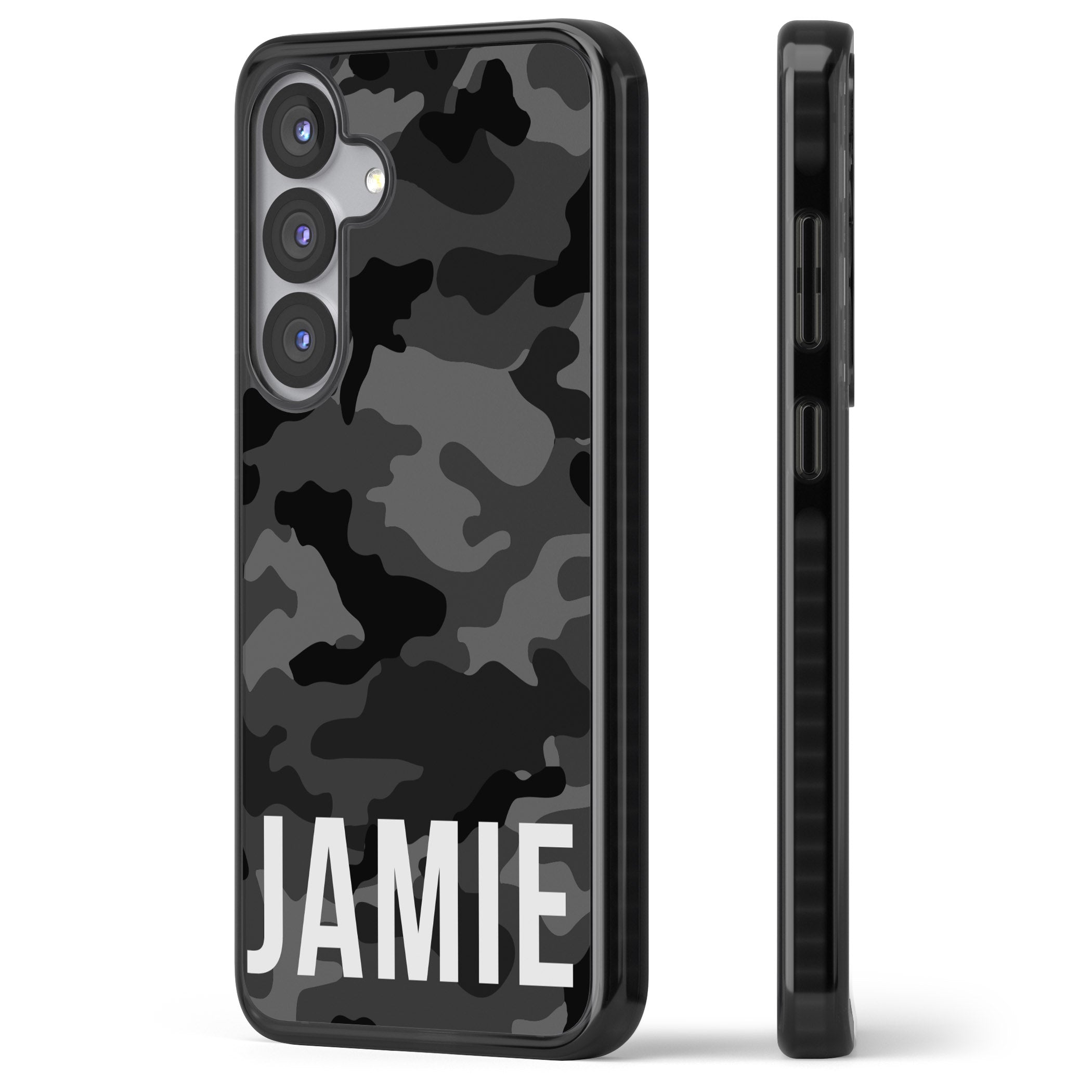 Personalised Black Camo Name Horizontal