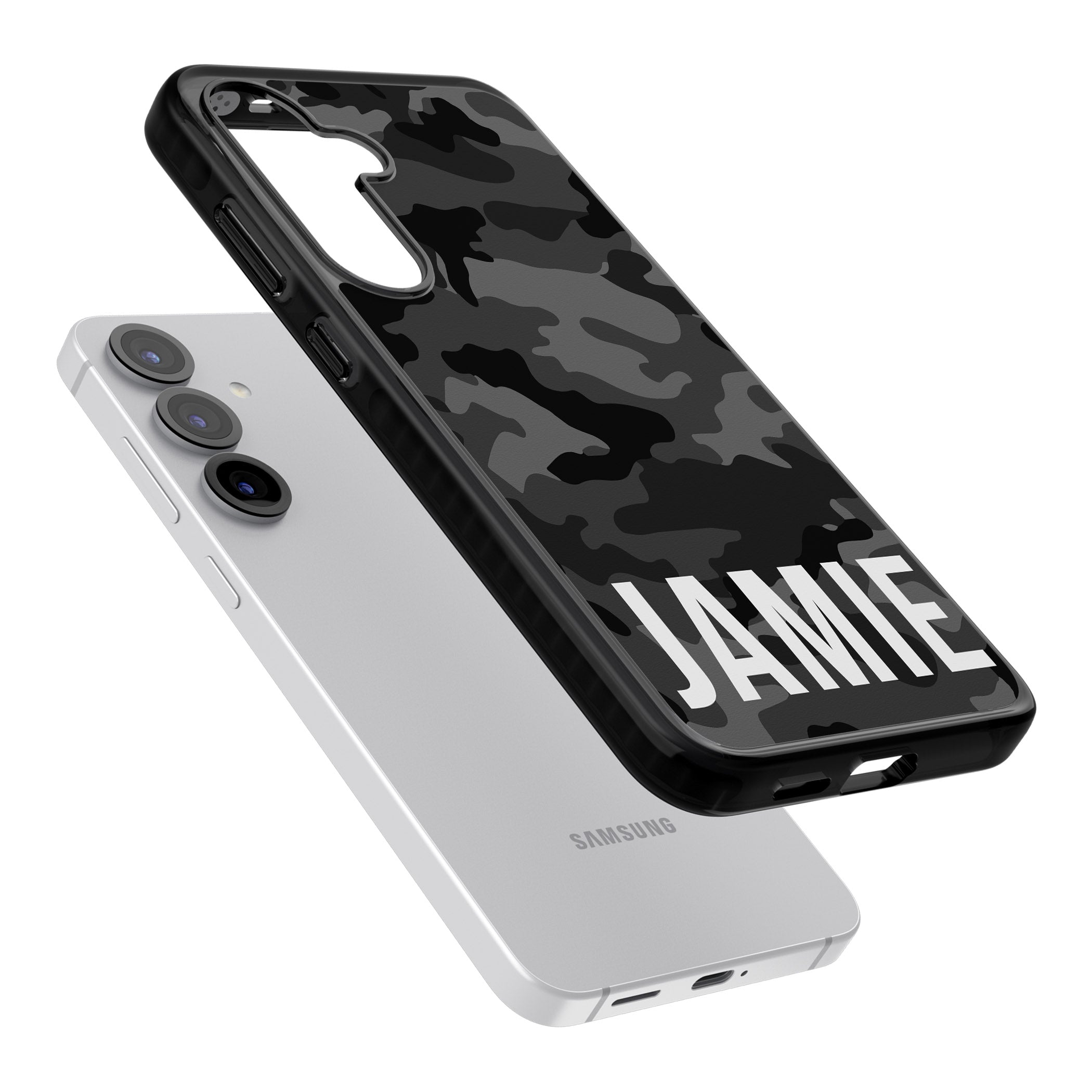 Personalised Black Camo Name Horizontal