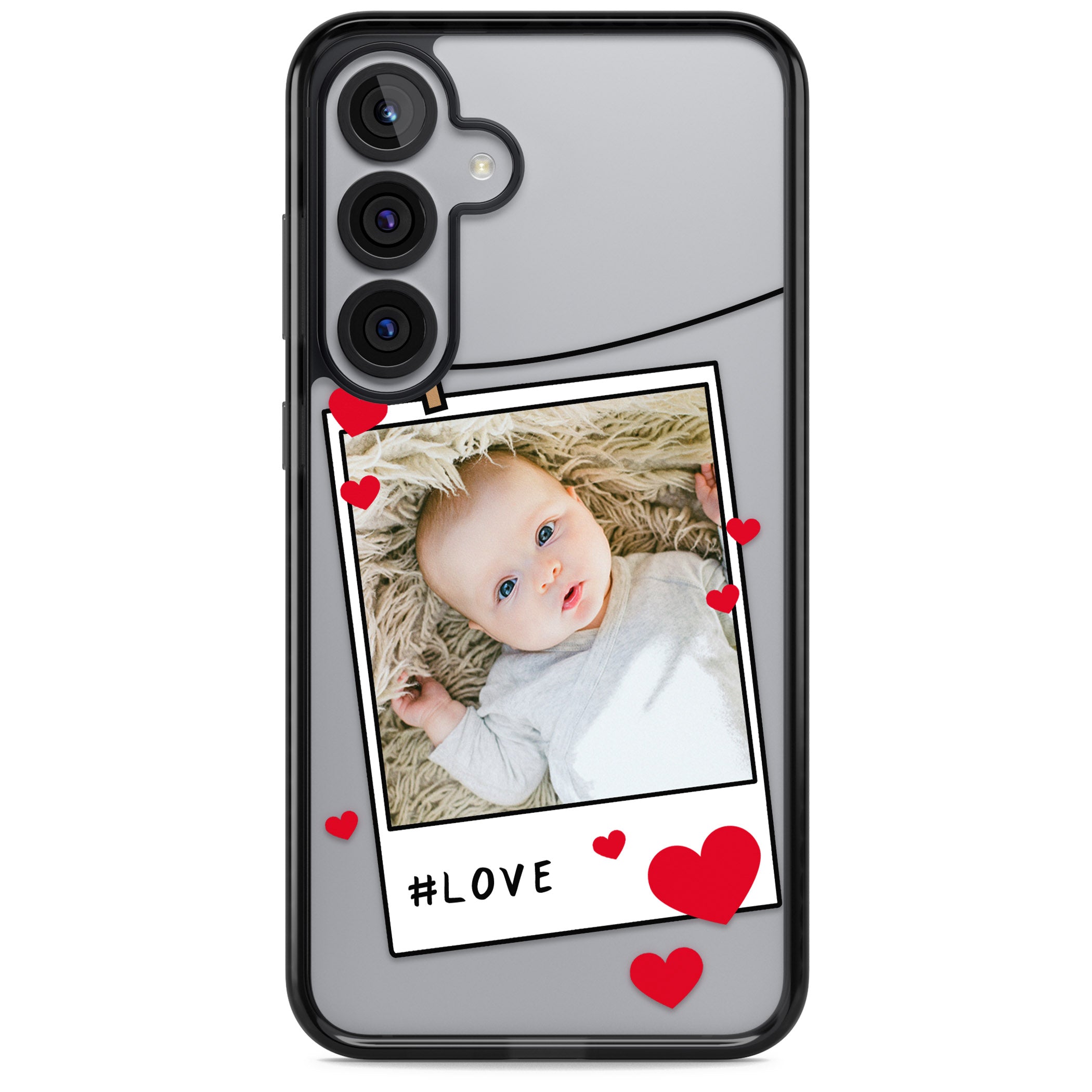 Personalised Paperclip & Hearts Instant Camera Photo