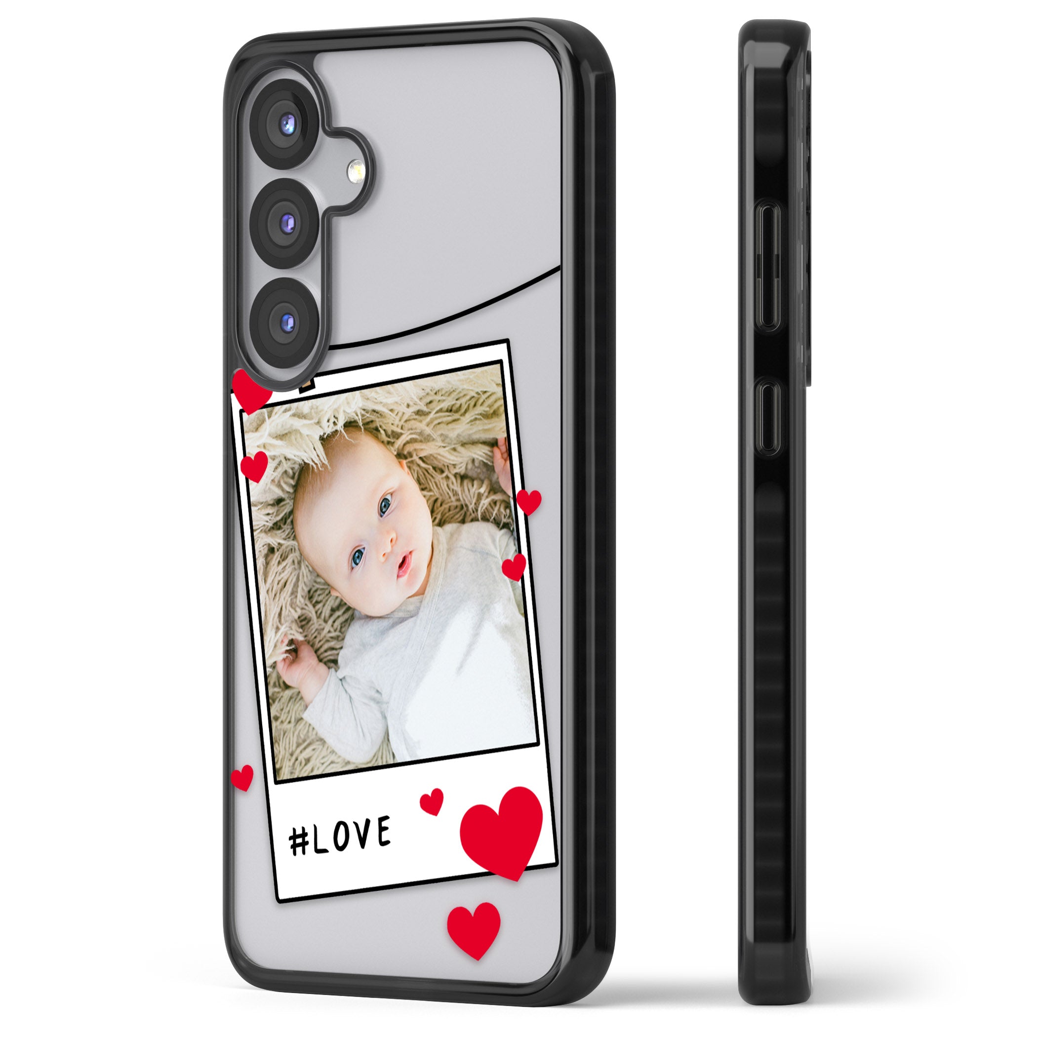 Personalised Paperclip & Hearts Instant Camera Photo