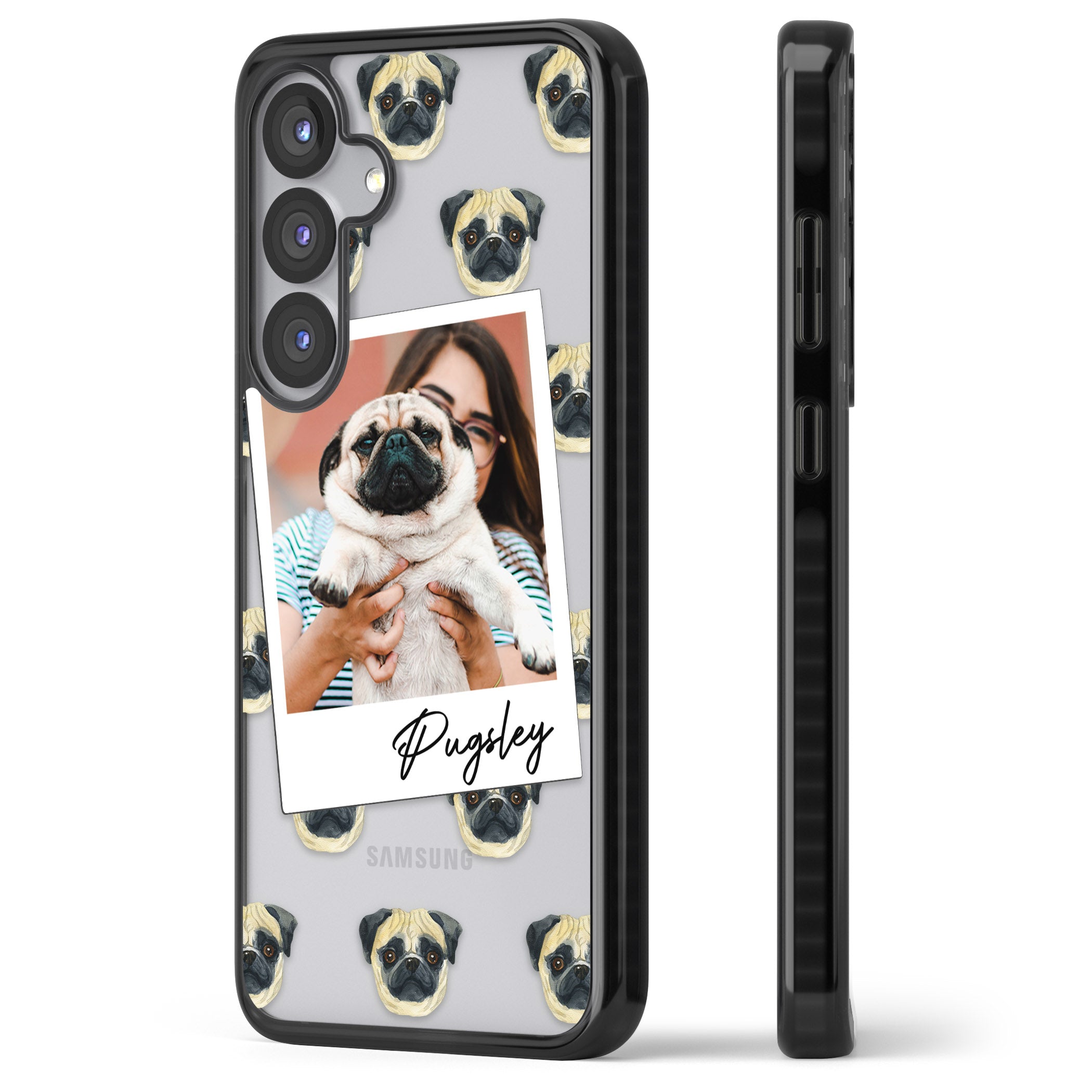 Personalised Pug Instant Camera Photo