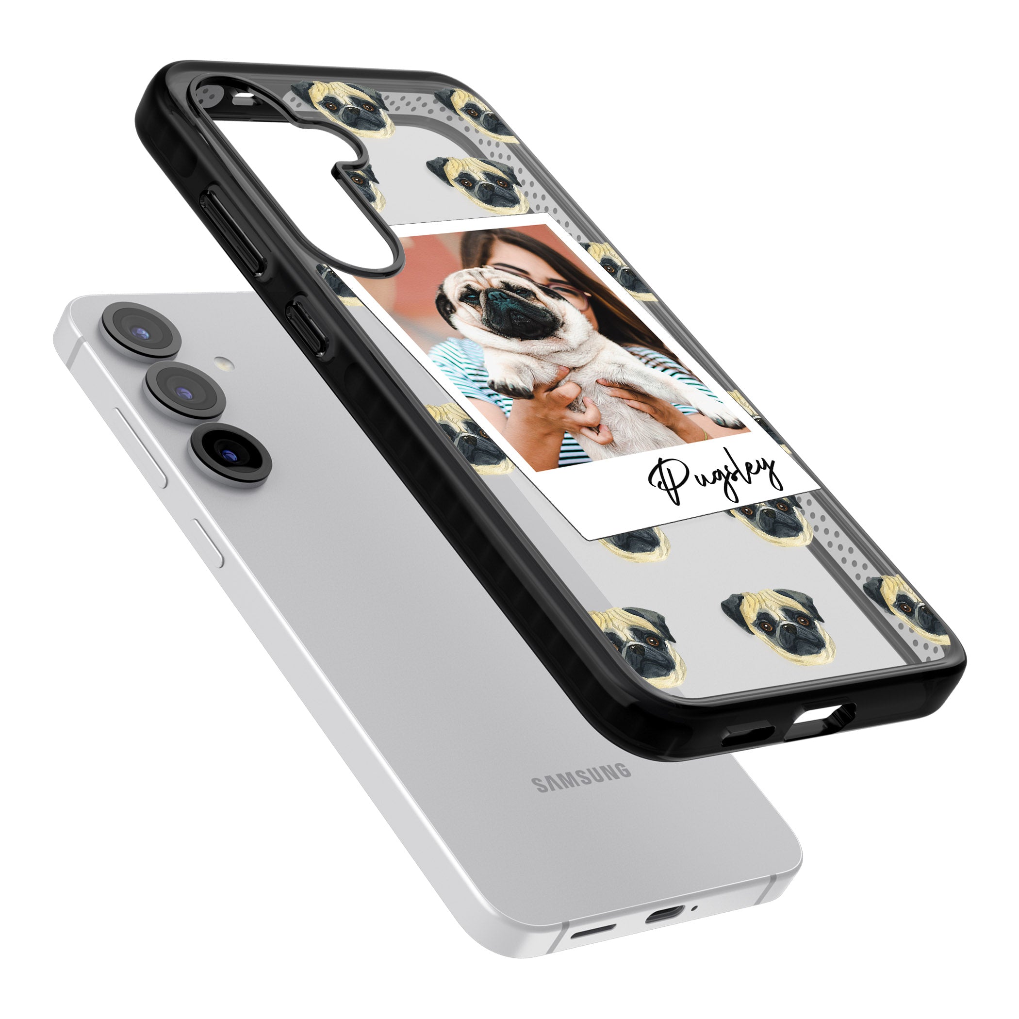 Personalised Pug Instant Camera Photo