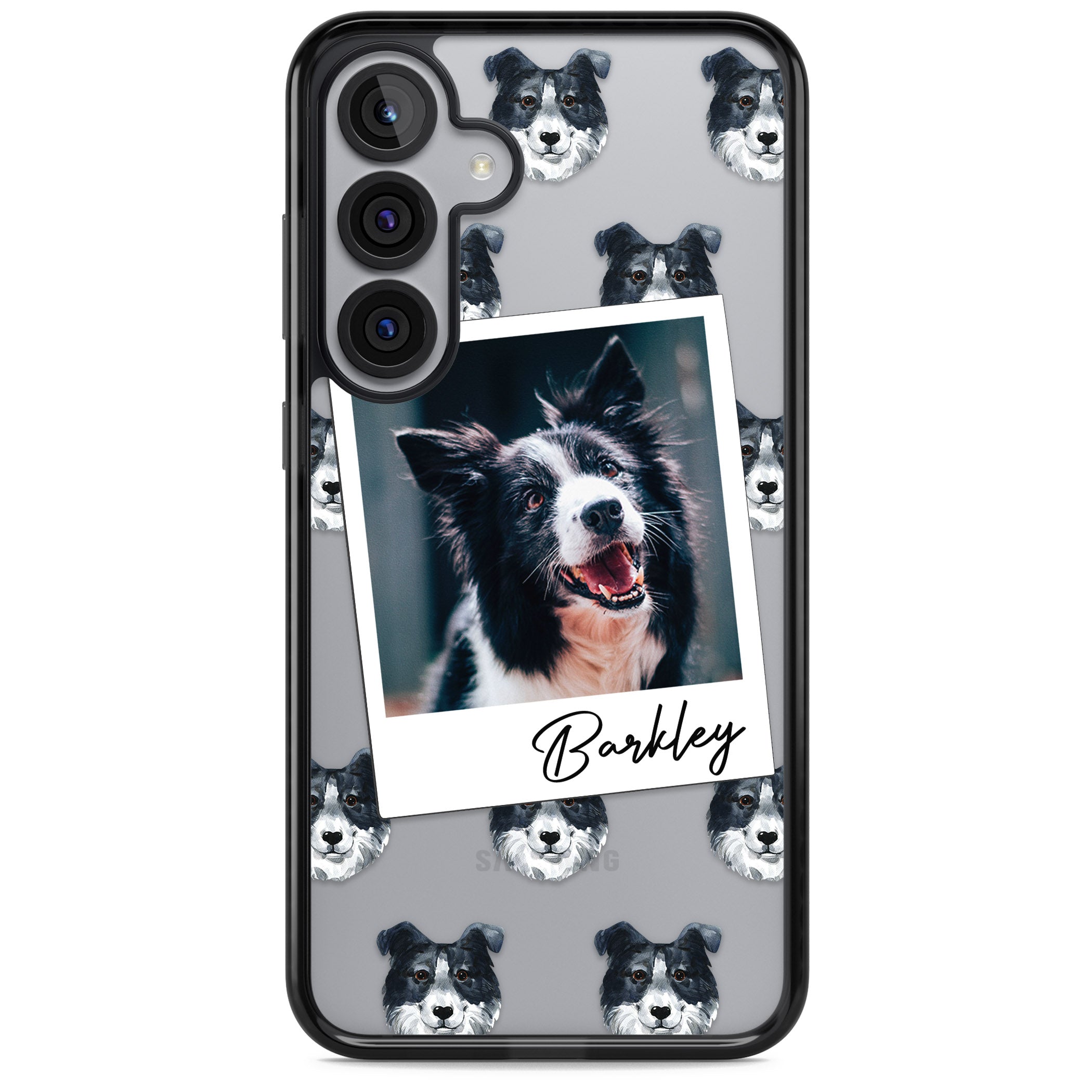 Personalised Border Collie Instant Camera Photo