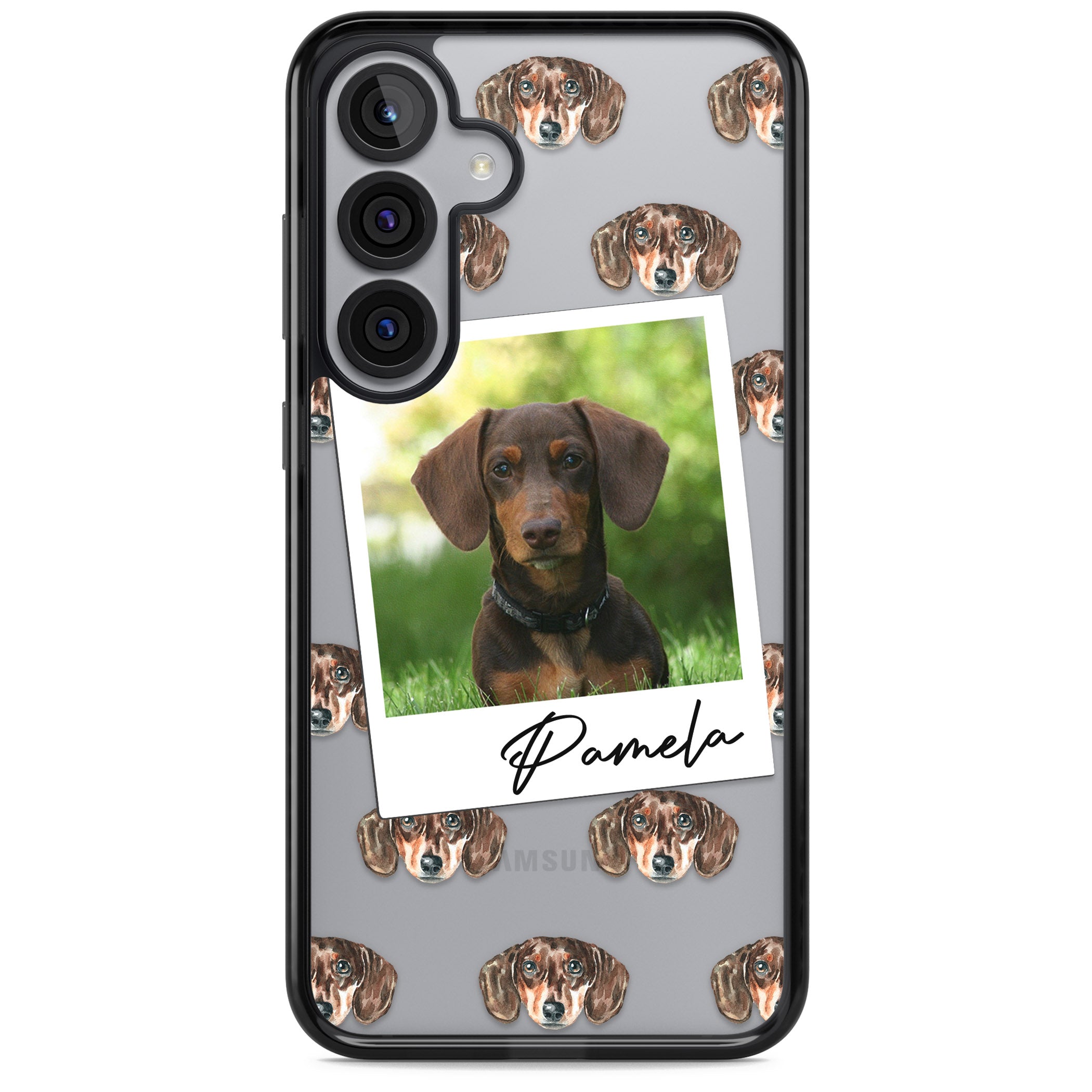 Personalised Brown Dachshund Instant Camera Photo