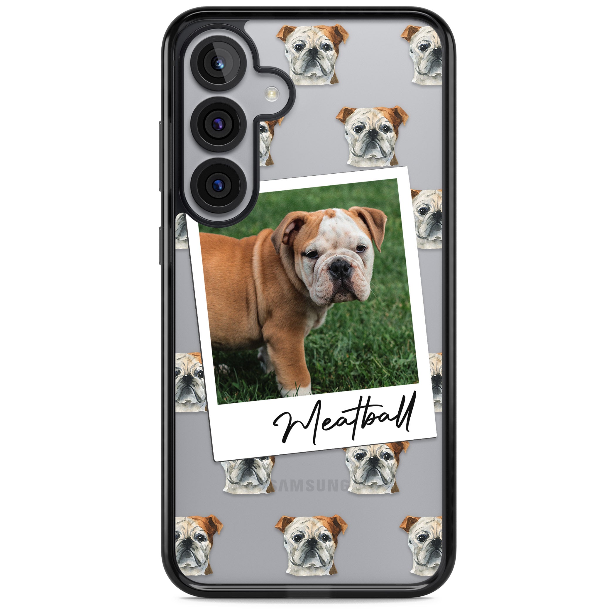 Personalised English Bulldog Instant Camera Photo