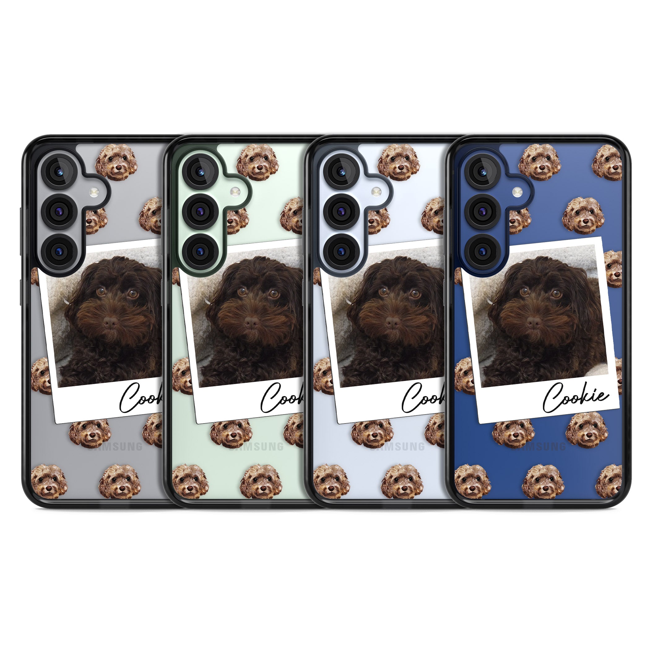 Personalised Brown Cockapoo Instant Camera Photo