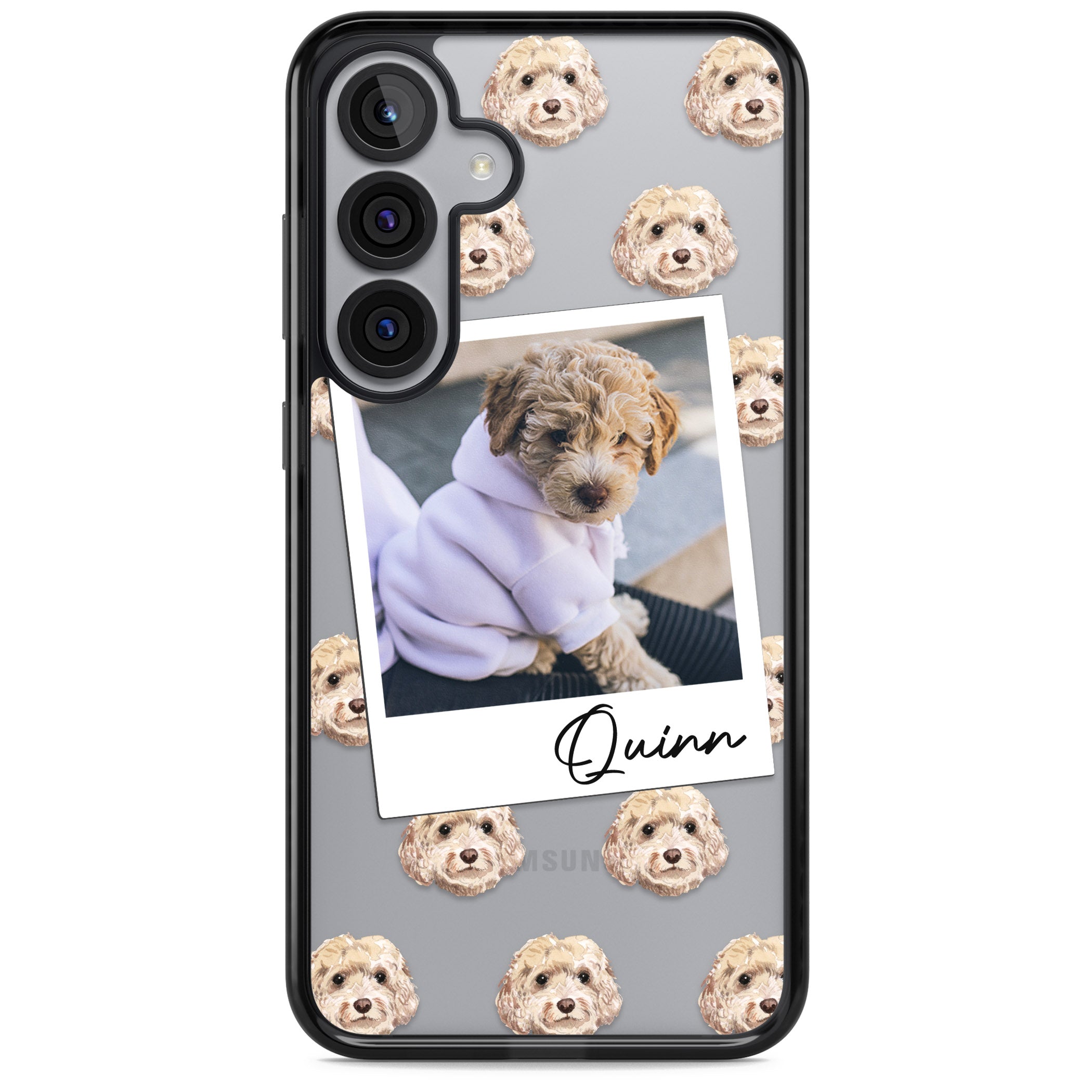 Personalised Cream Cockapoo Instant Camera Photo