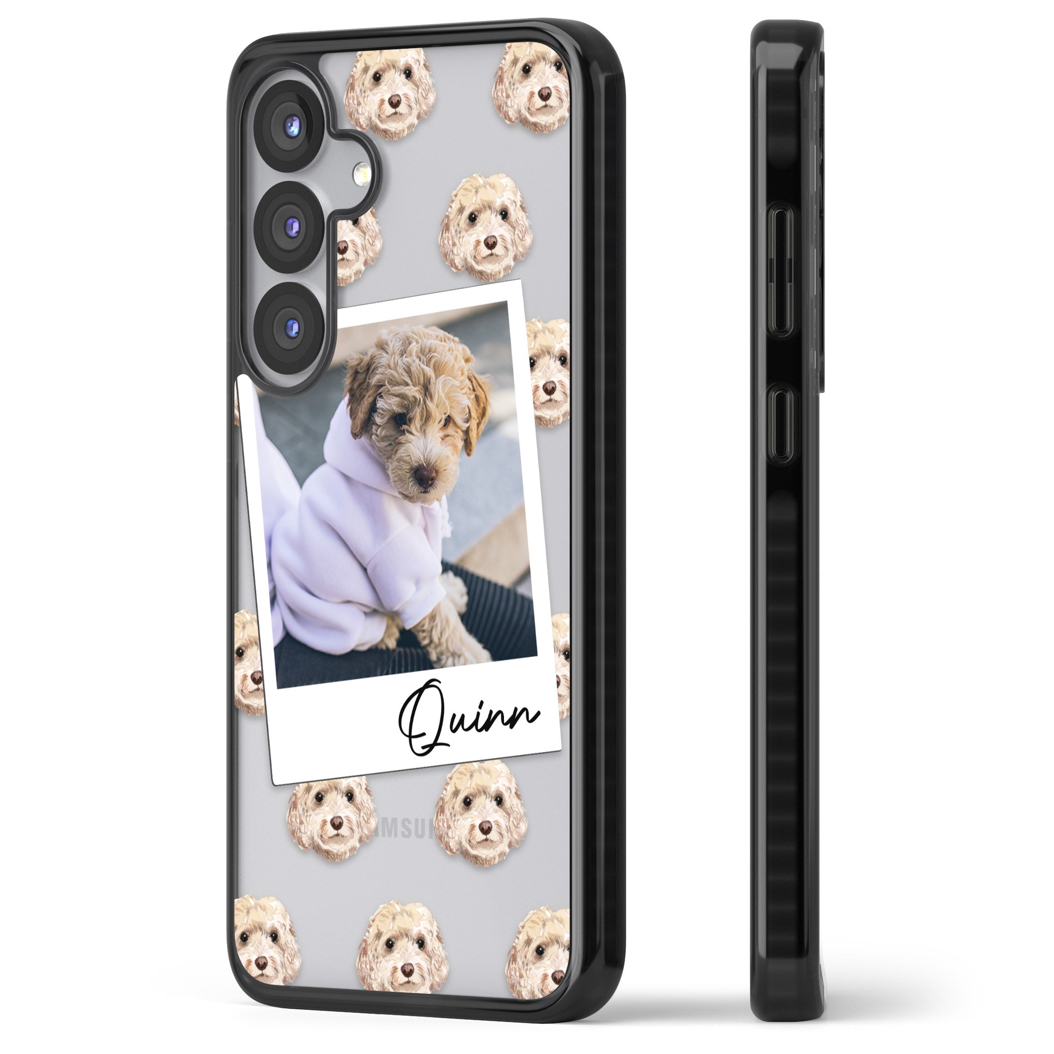 Personalised Cream Cockapoo Instant Camera Photo