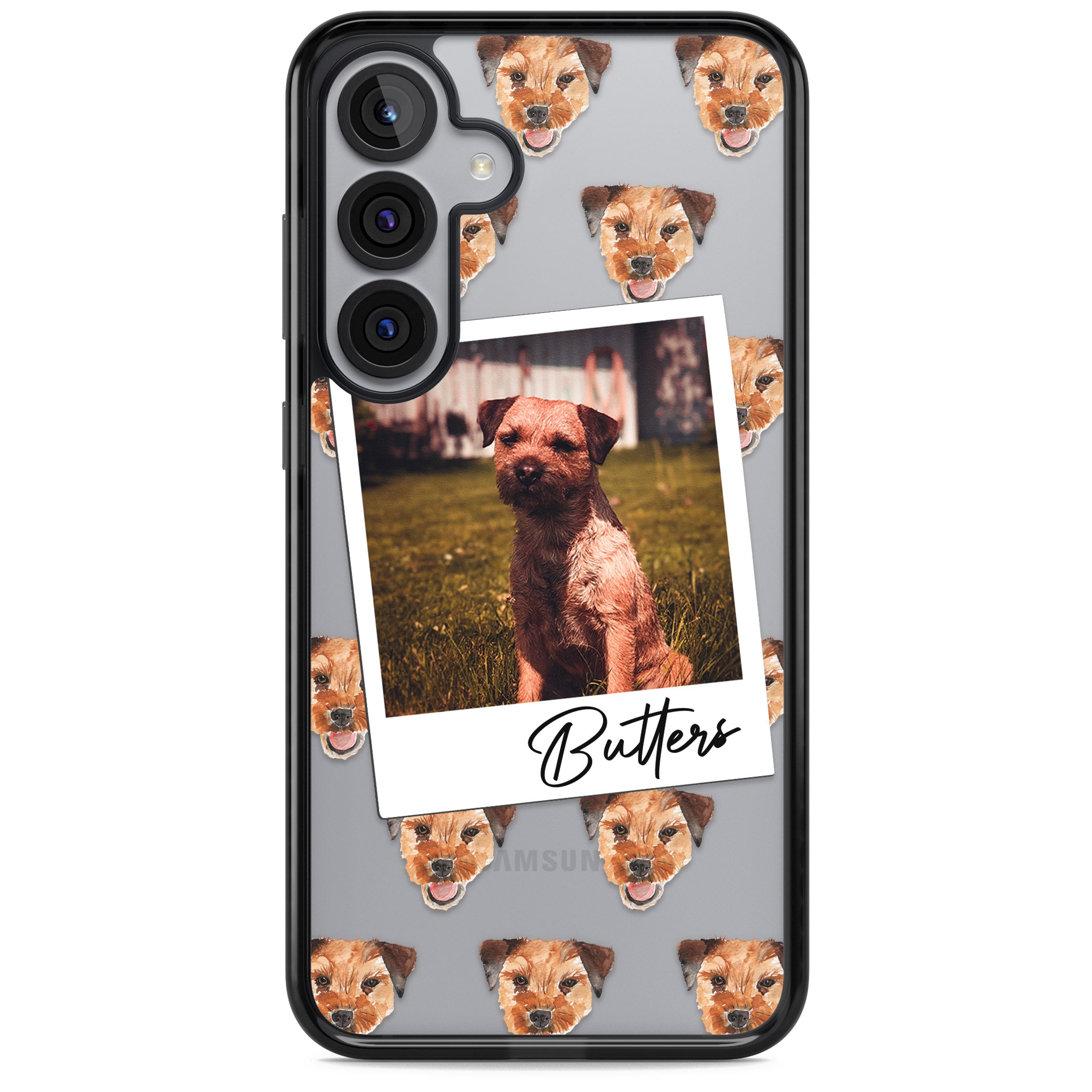 Personalised Border Terrier Instant Camera Photo