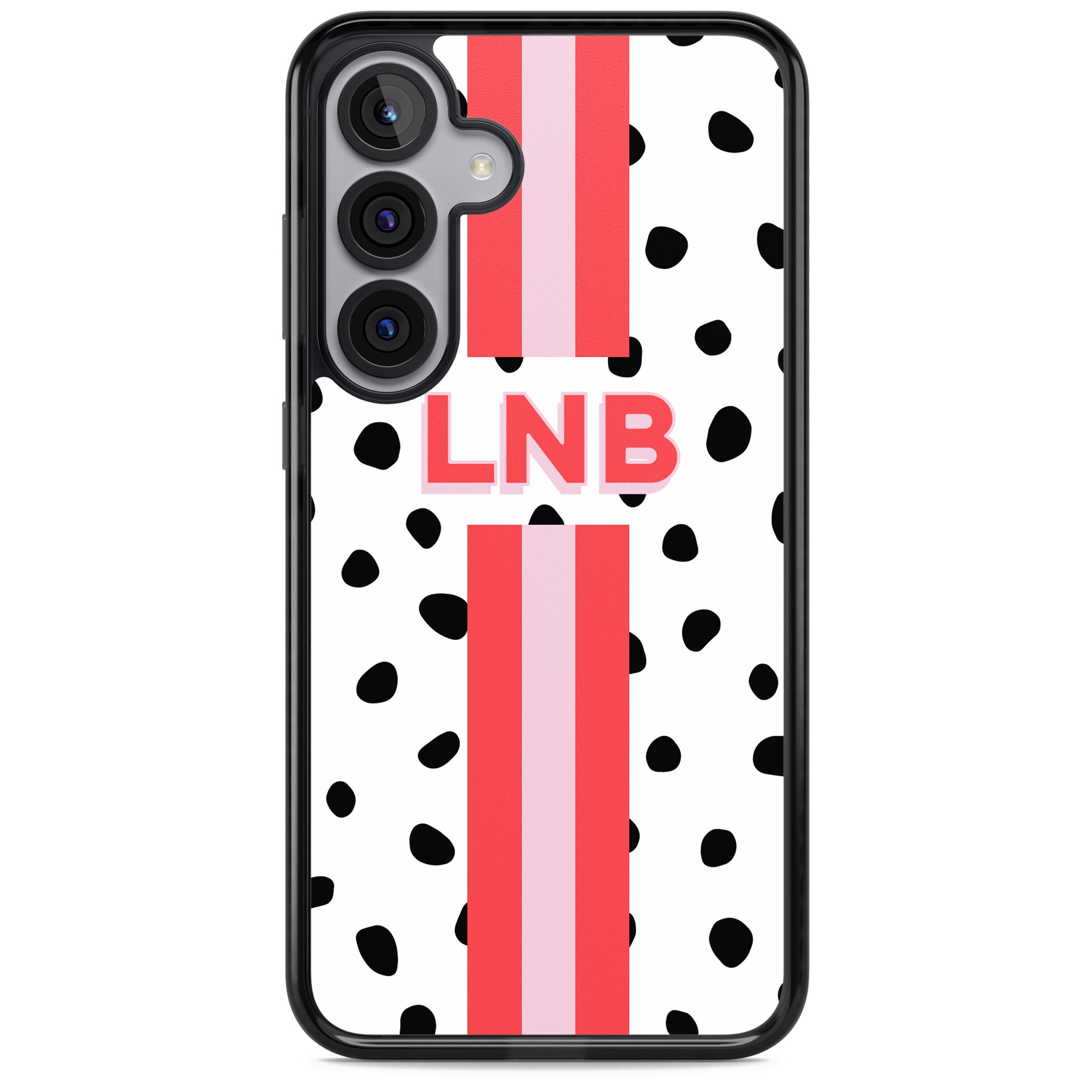 Personalised Polka & Pink Stripe