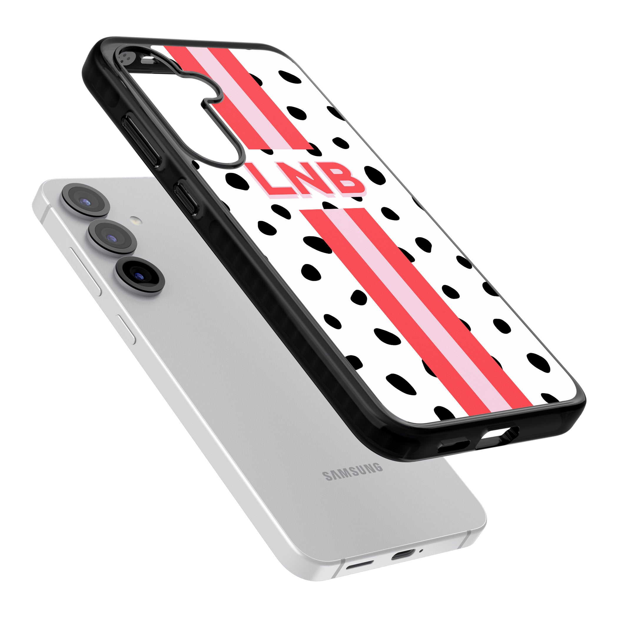 Personalised Polka & Pink Stripe