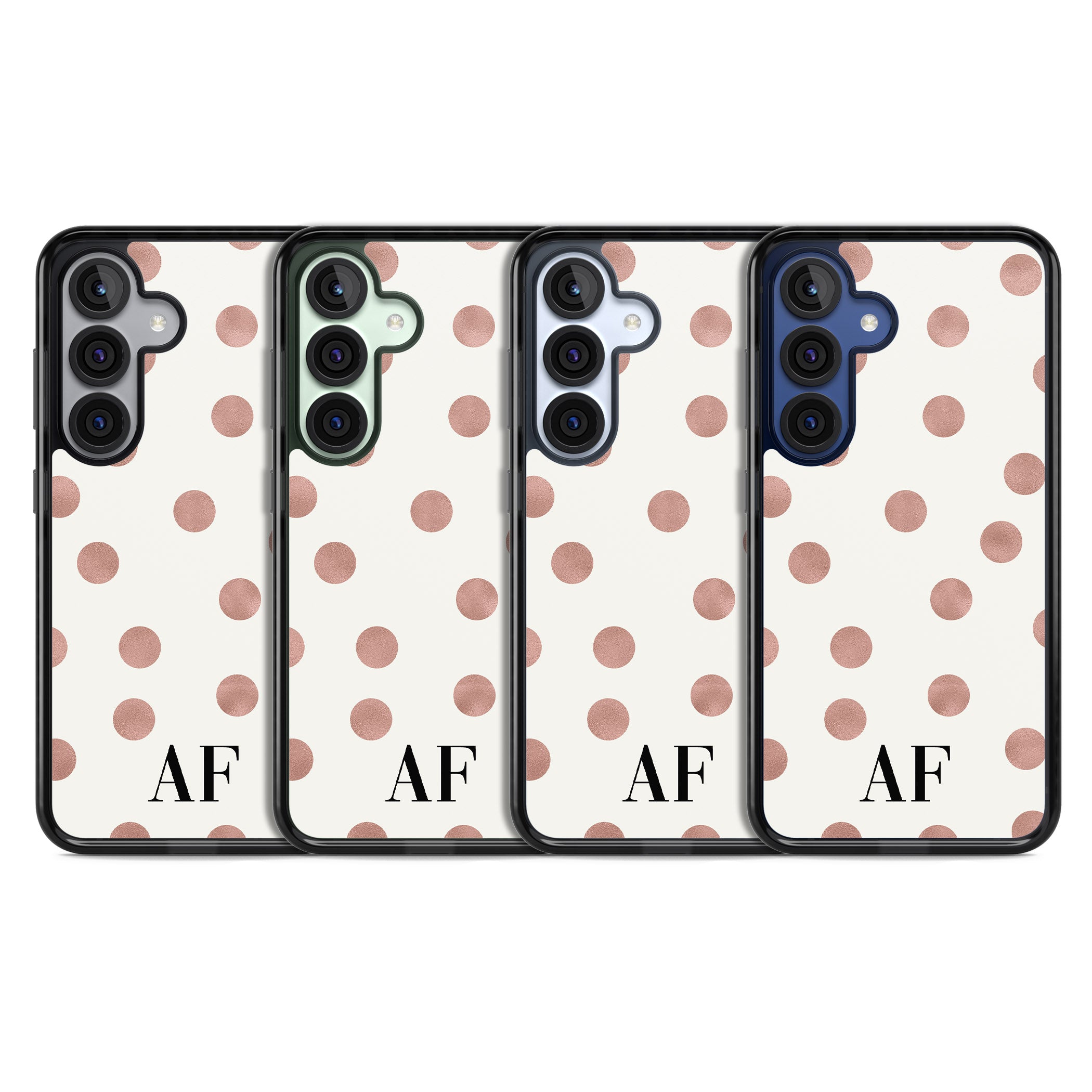 Personalised Rose Gold Dots & Initials