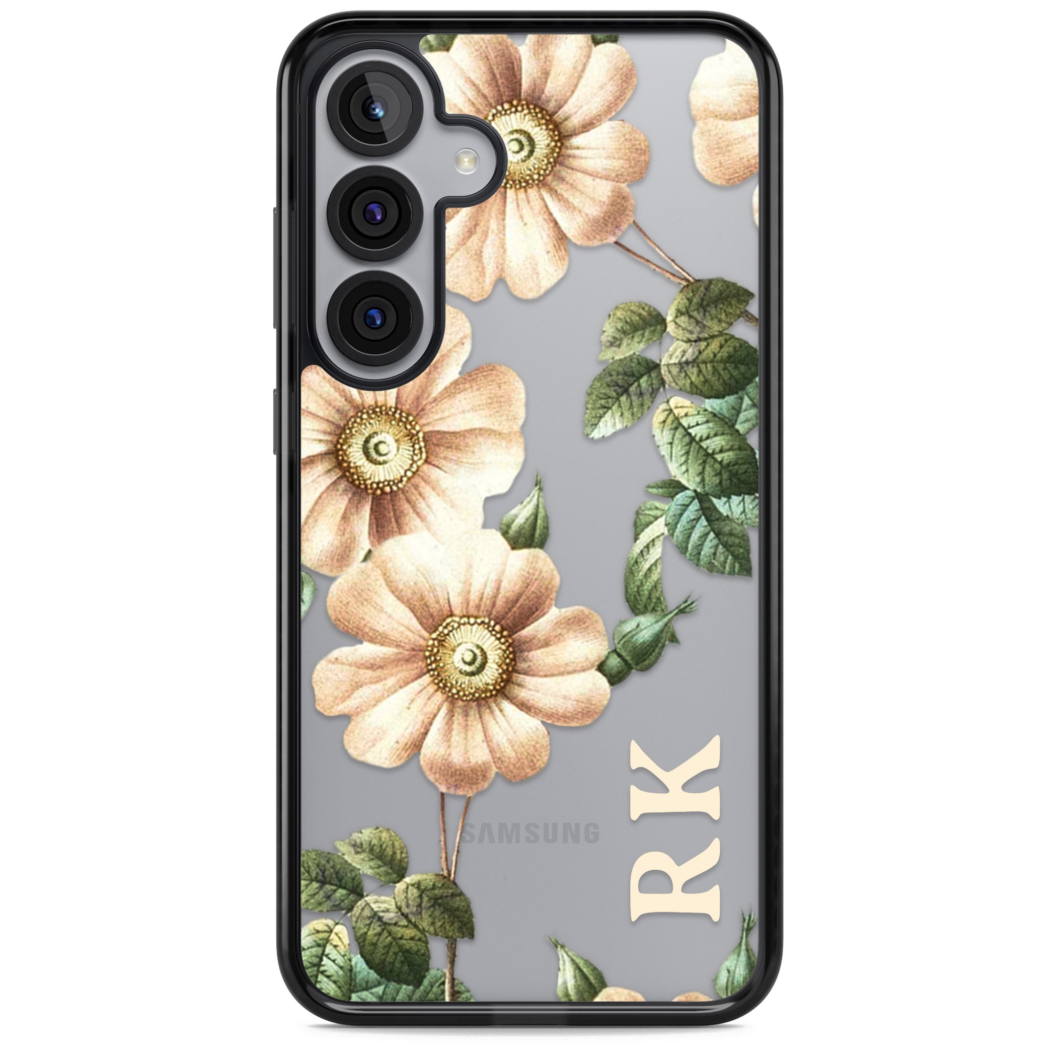 Personalised Vintage Floral Anemone