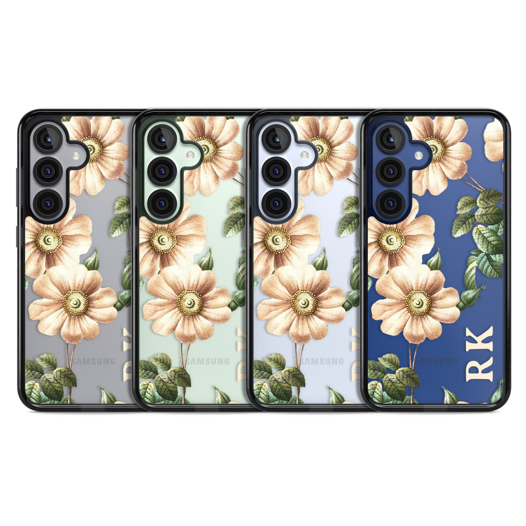 Personalised Vintage Floral Anemone