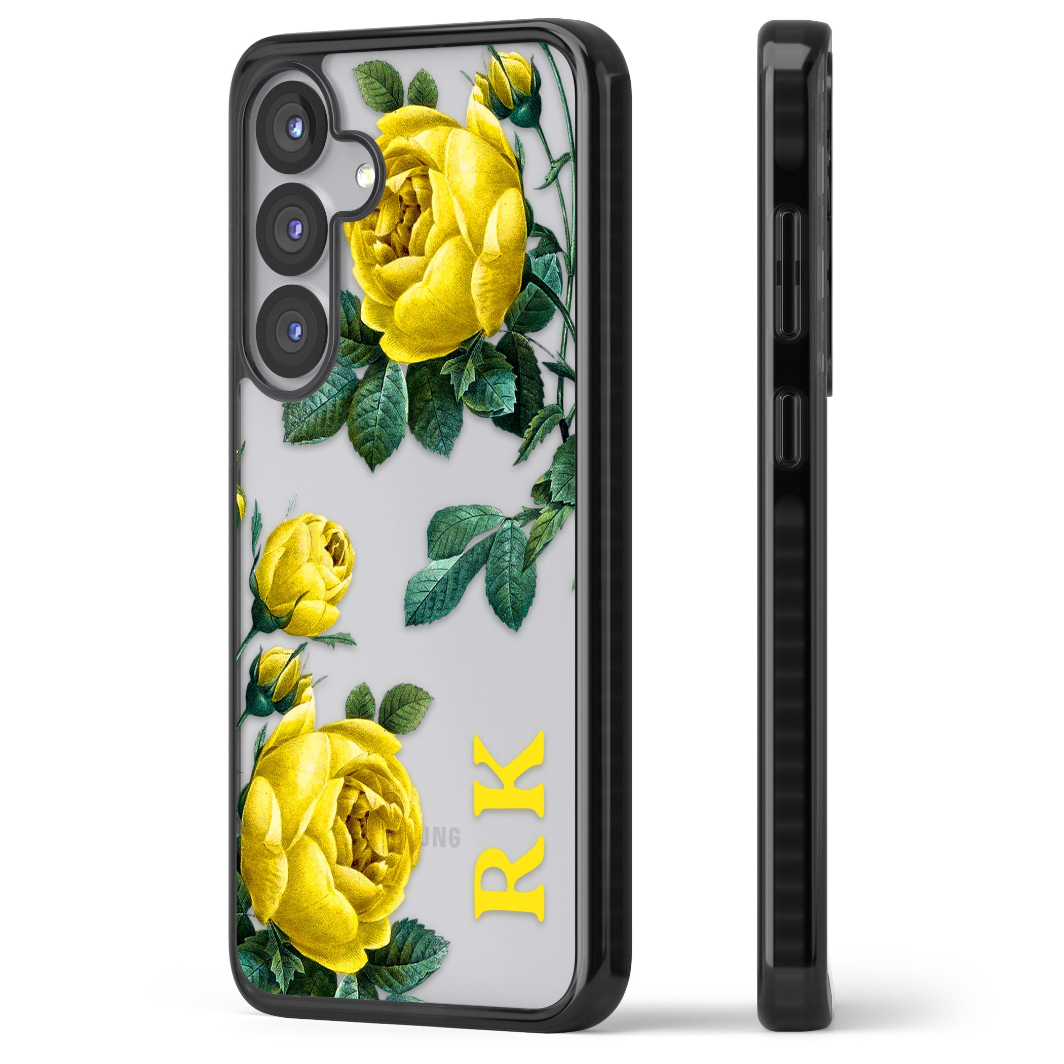 Personalised Vintage Floral Yellow Roses