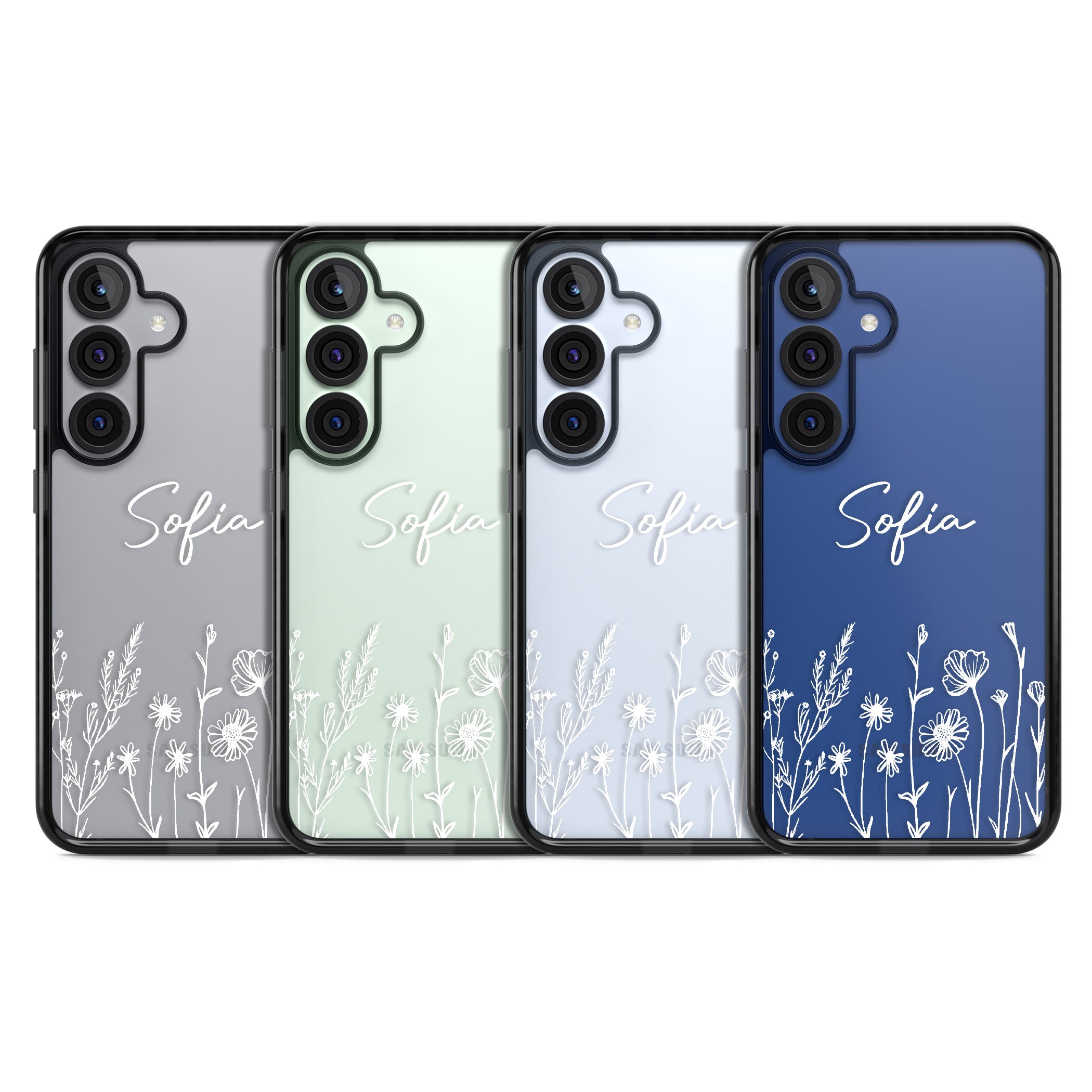 Personalised White Wildflowers