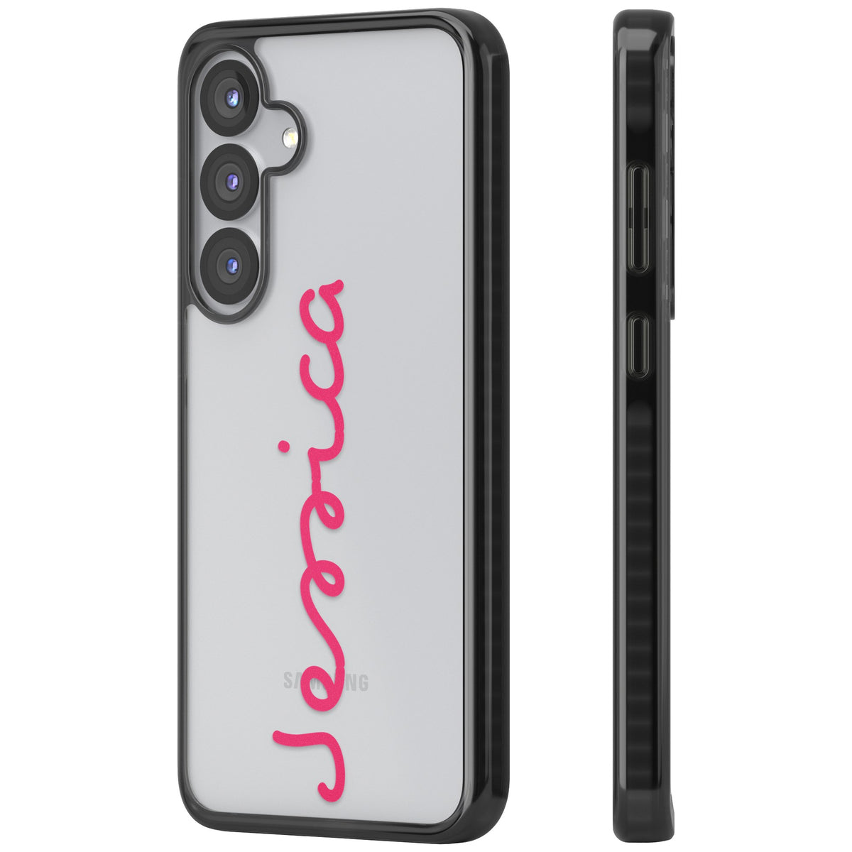 Personalised Summer Name Samsung S25 / Samsung S25 Plus / Samsung S26 / Samsung S26 Plus Impact Black Phone Case side