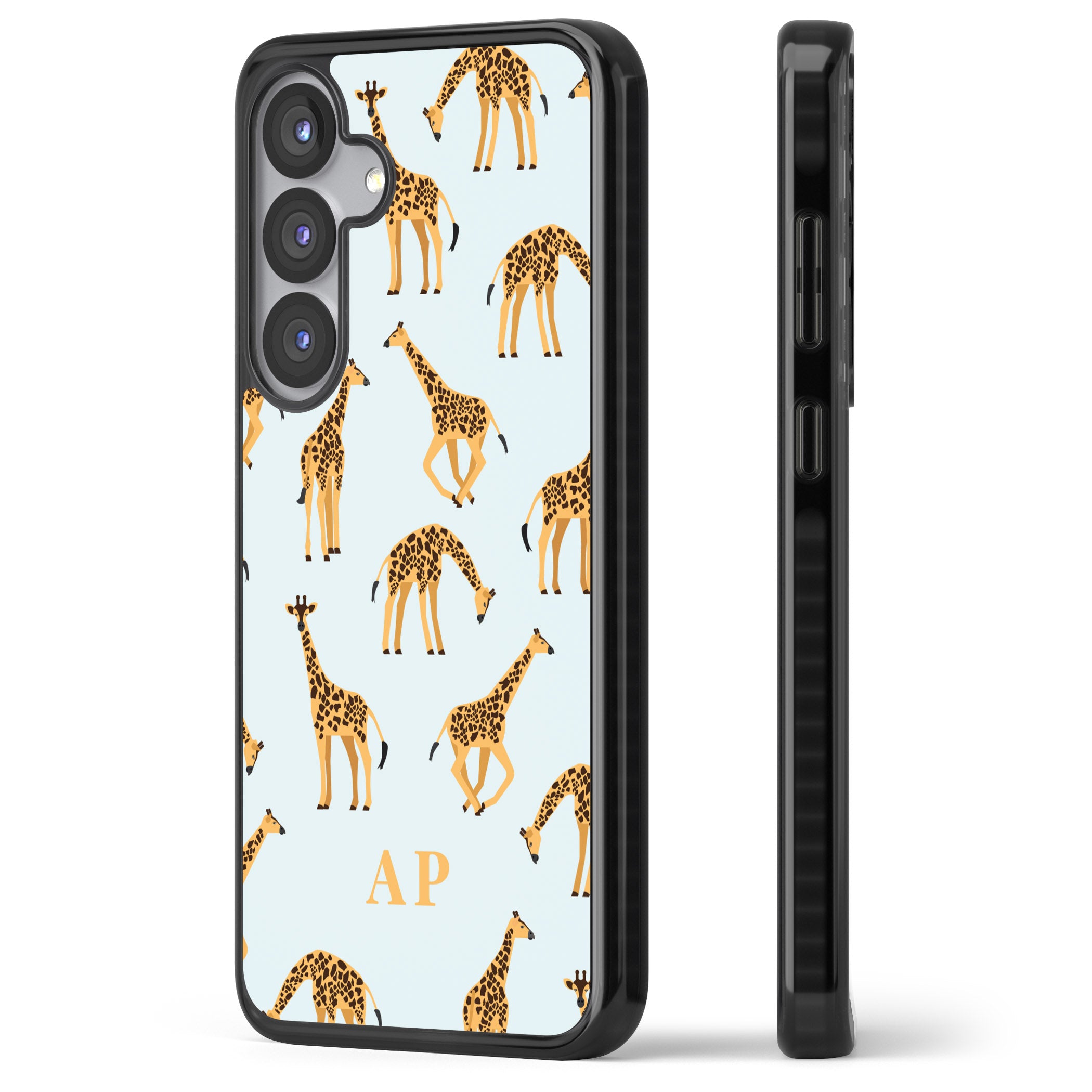 Personalised Safari Giraffe Pattern On Blue