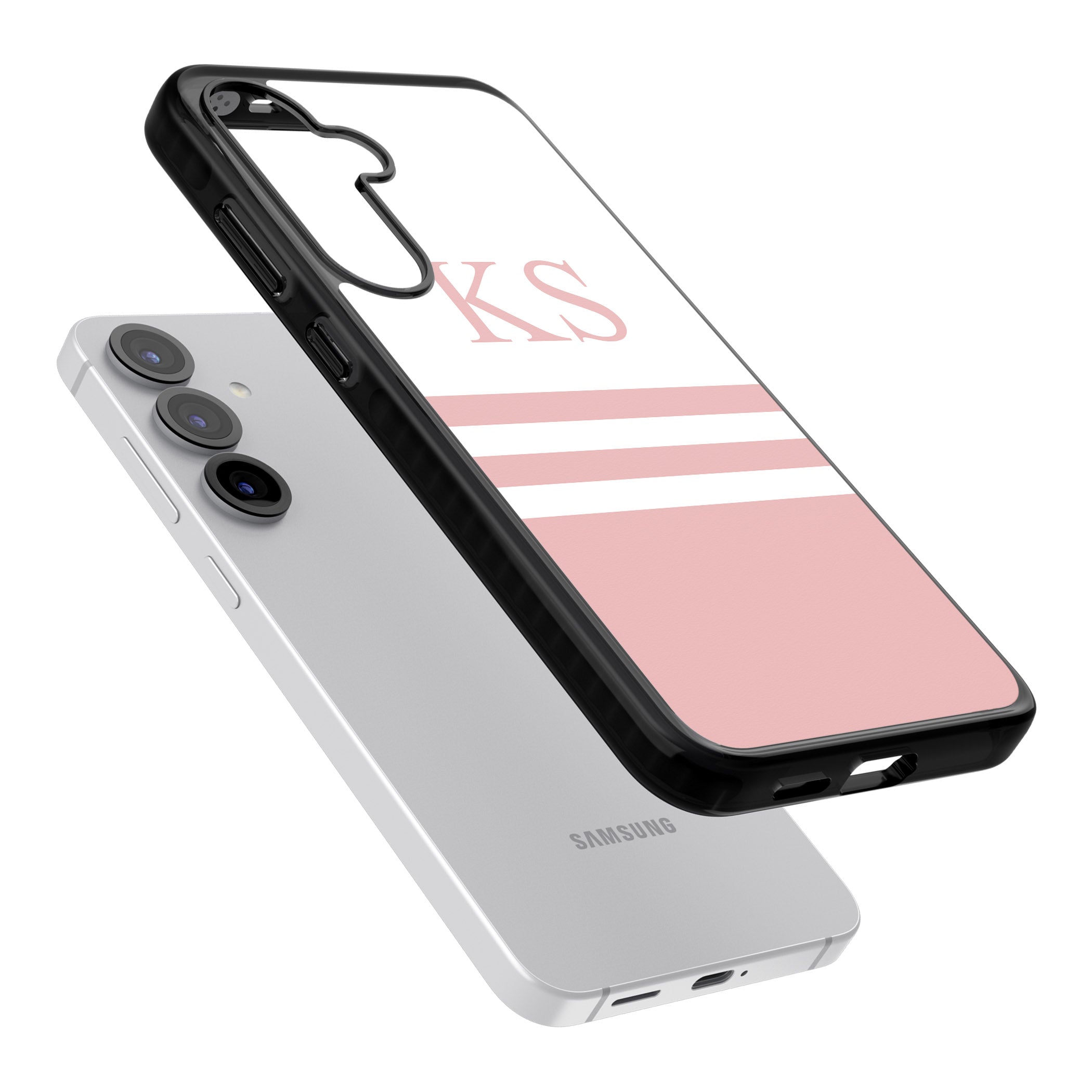 Personalised Pink Stripes & Initials