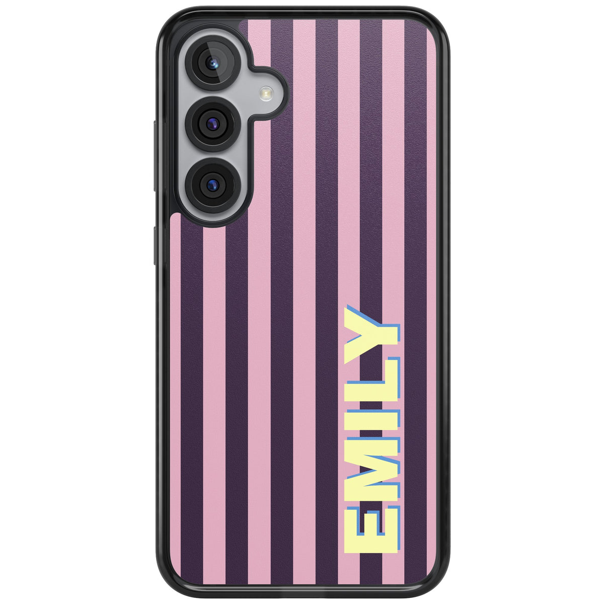 Personalised Lebanese Stripe Samsung S25 Plus / Samsung S26 / Samsung S26 Plus Impact Black Phone Case front