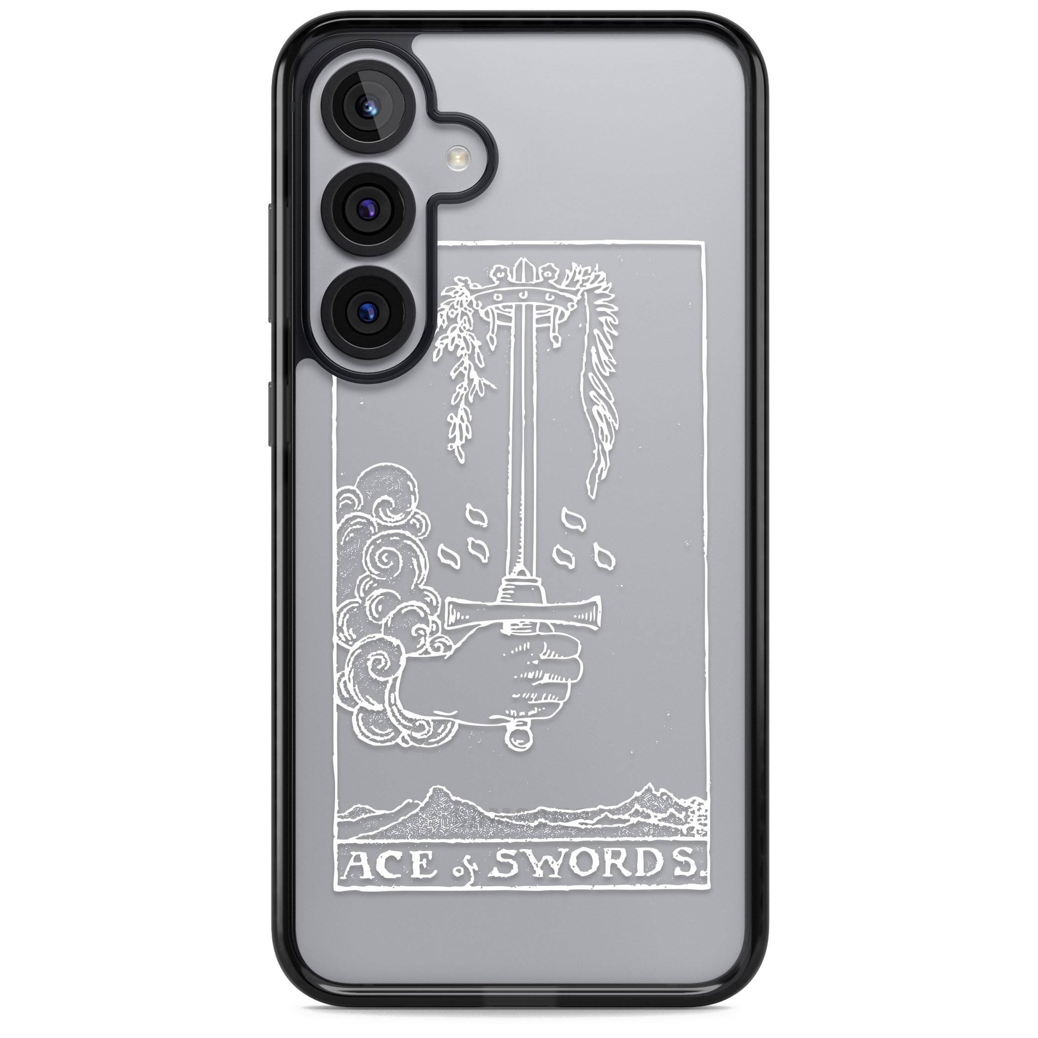 Personalised Ace Of Swords Tarot Card (White)