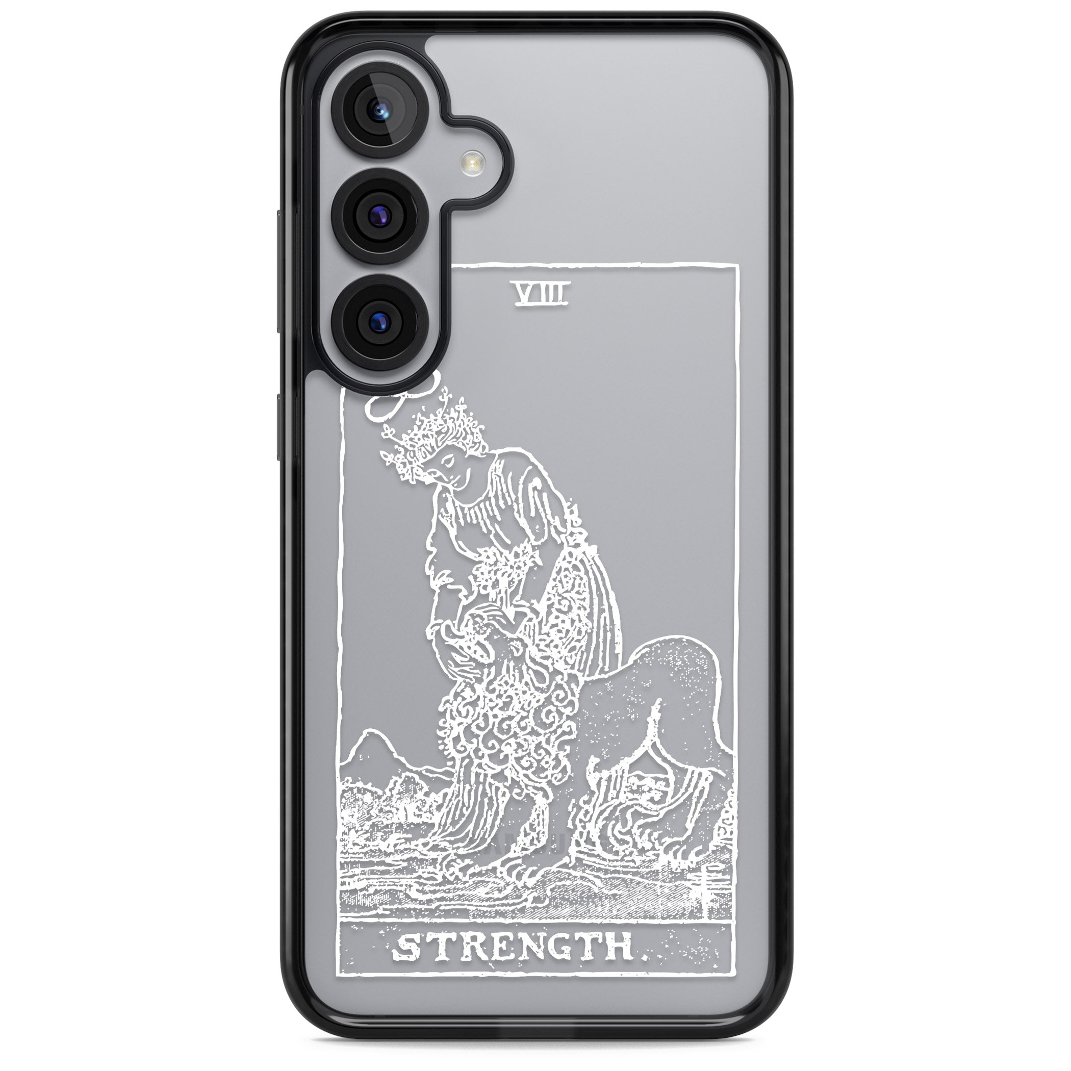 Personalised Strength Tarot Card (White)