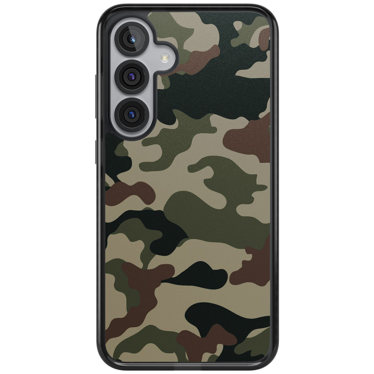 Woodland British Camo Samsung S25 Plus / Samsung S26 / Samsung S26 Plus Impact Black Phone Case front