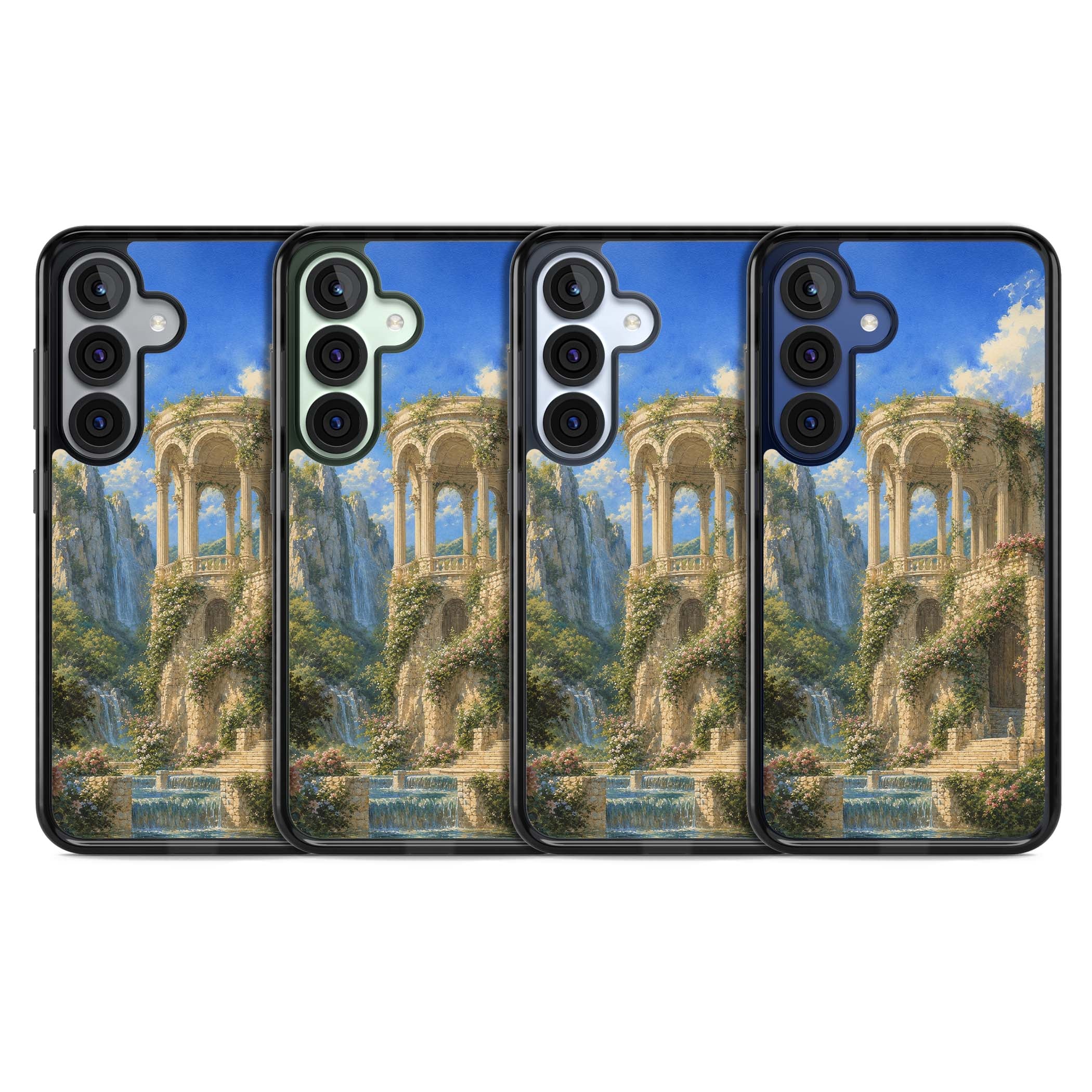 Palace Pavilion fairycore iPhone case | Black Impact case for Samsung Galaxy S25, Samsung Galaxy S25 Plus