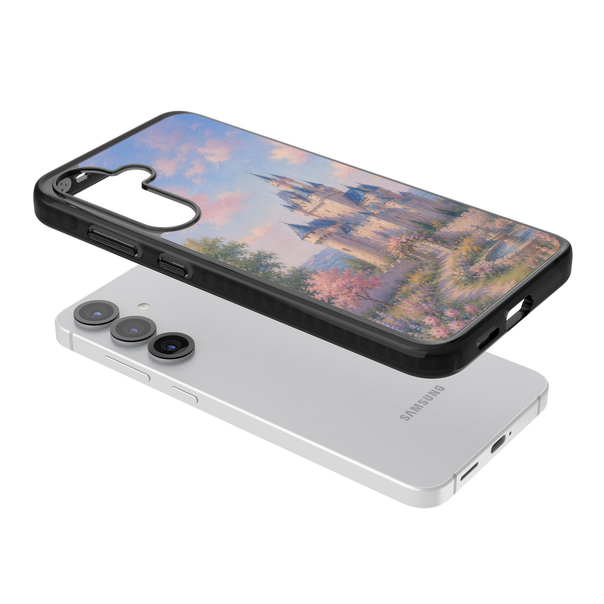 Enchanted Kingdom Samsung S25 / Samsung S25 Plus / Samsung S26 / Samsung S26 Plus Impact Black Phone Case angled