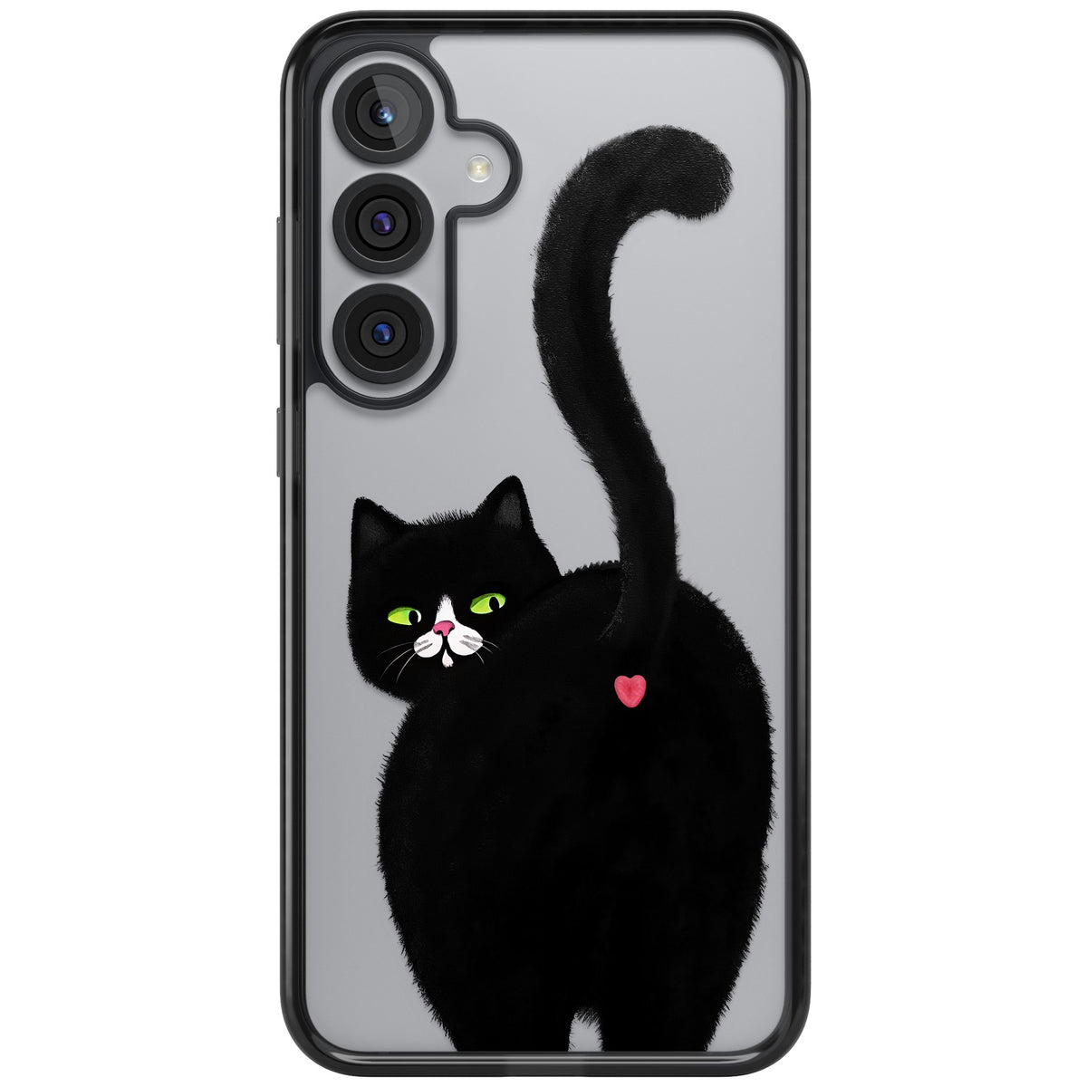 The Cat's Kiss Samsung S25 Plus / Samsung S26 / Samsung S26 Plus Impact Black Phone Case front