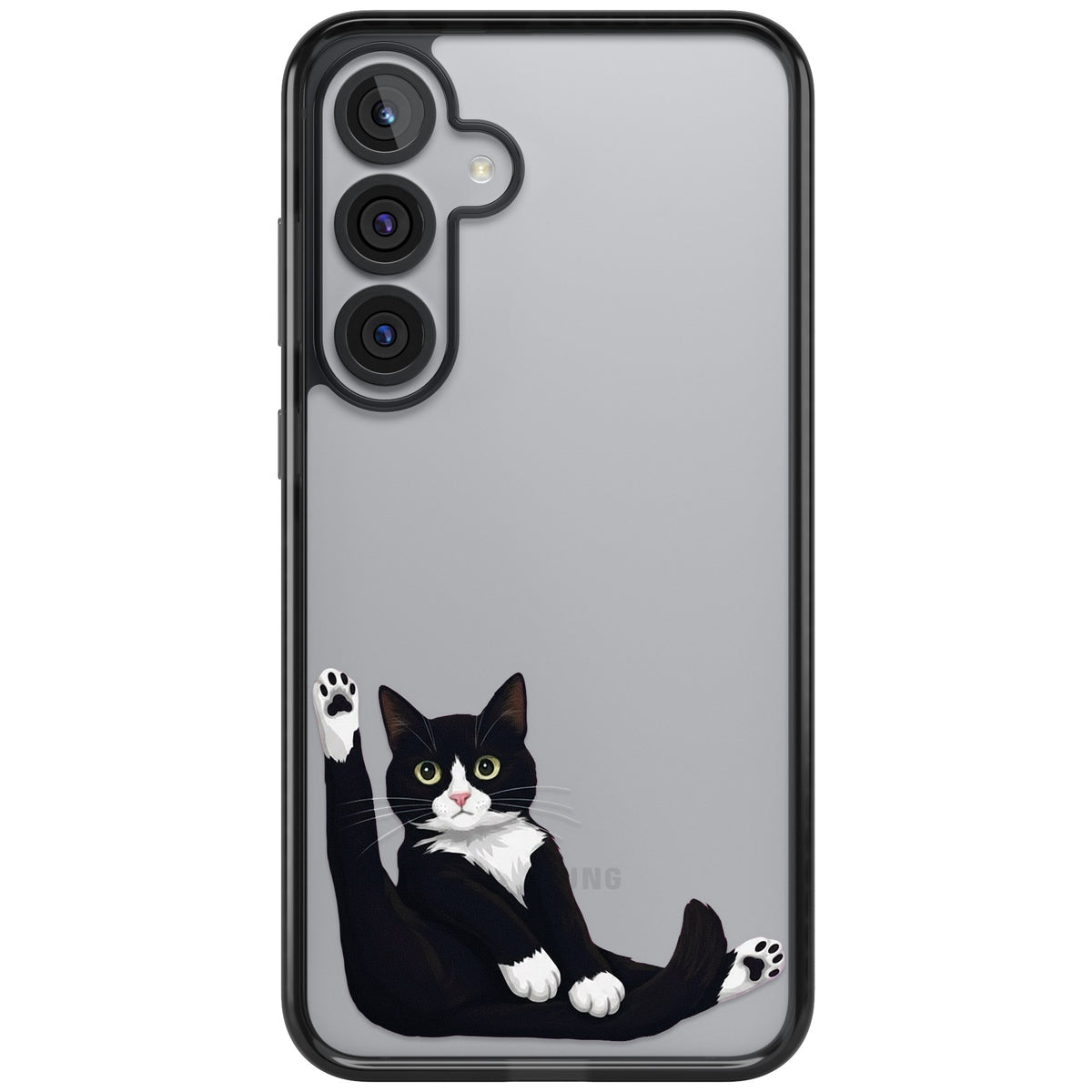Mid-Groom Cat Samsung S25 Plus / Samsung S26 / Samsung S26 Plus Impact Black Phone Case front