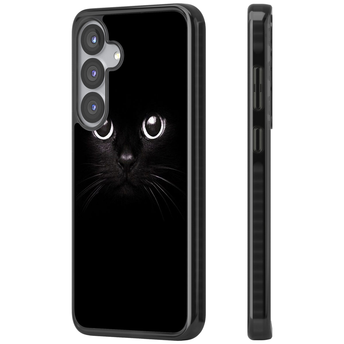 Black Cat Samsung S25 / Samsung S25 Plus / Samsung S26 / Samsung S26 Plus Impact Black Phone Case side