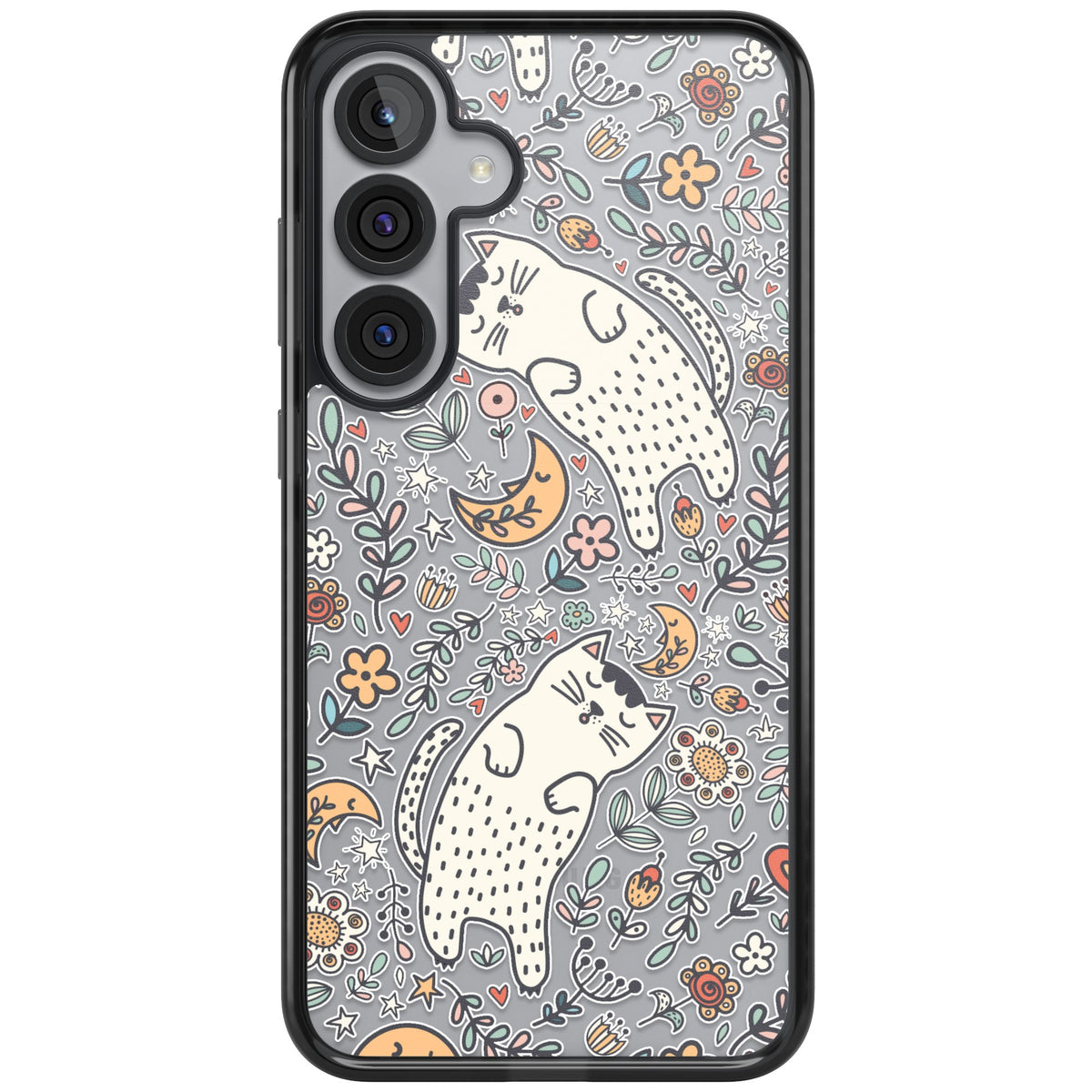 Whisker Dreams Samsung S25 Plus / Samsung S26 / Samsung S26 Plus Impact Black Phone Case front