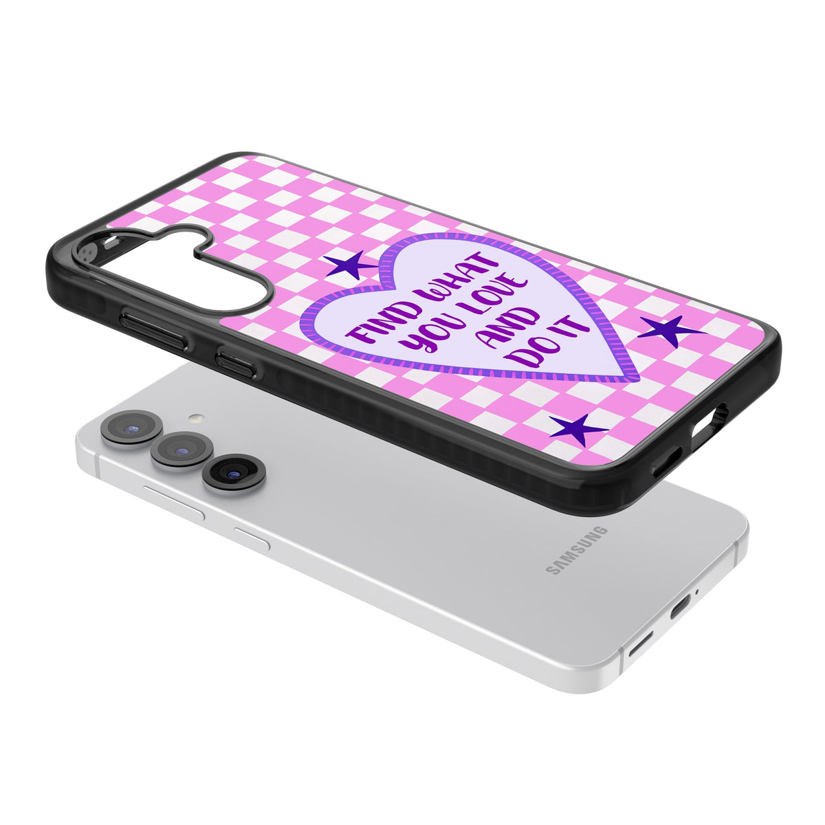 Find What You Love Samsung S25 / Samsung S25 Plus / Samsung S26 / Samsung S26 Plus Impact Black Phone Case angled