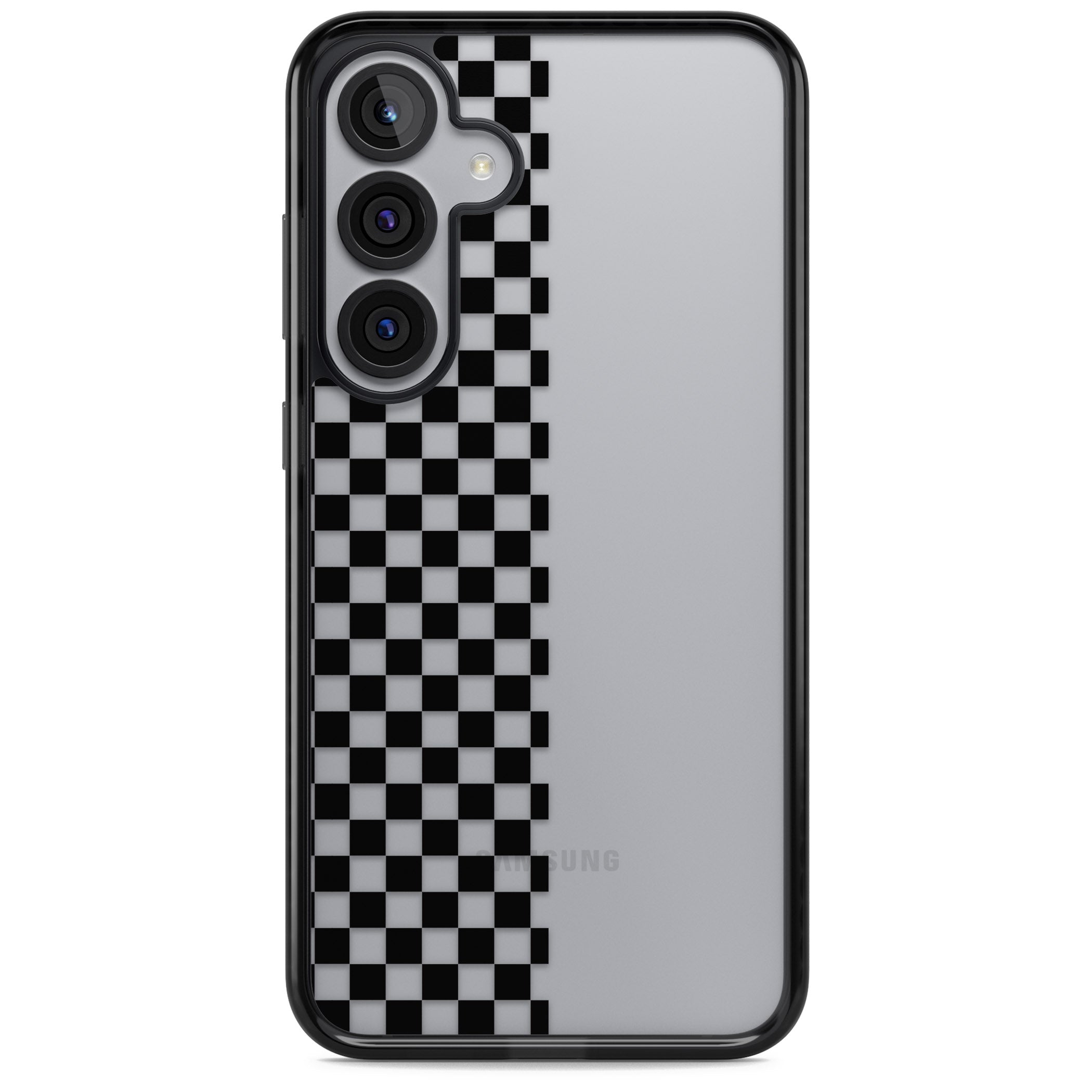 Checker: Half Black Check On Clear