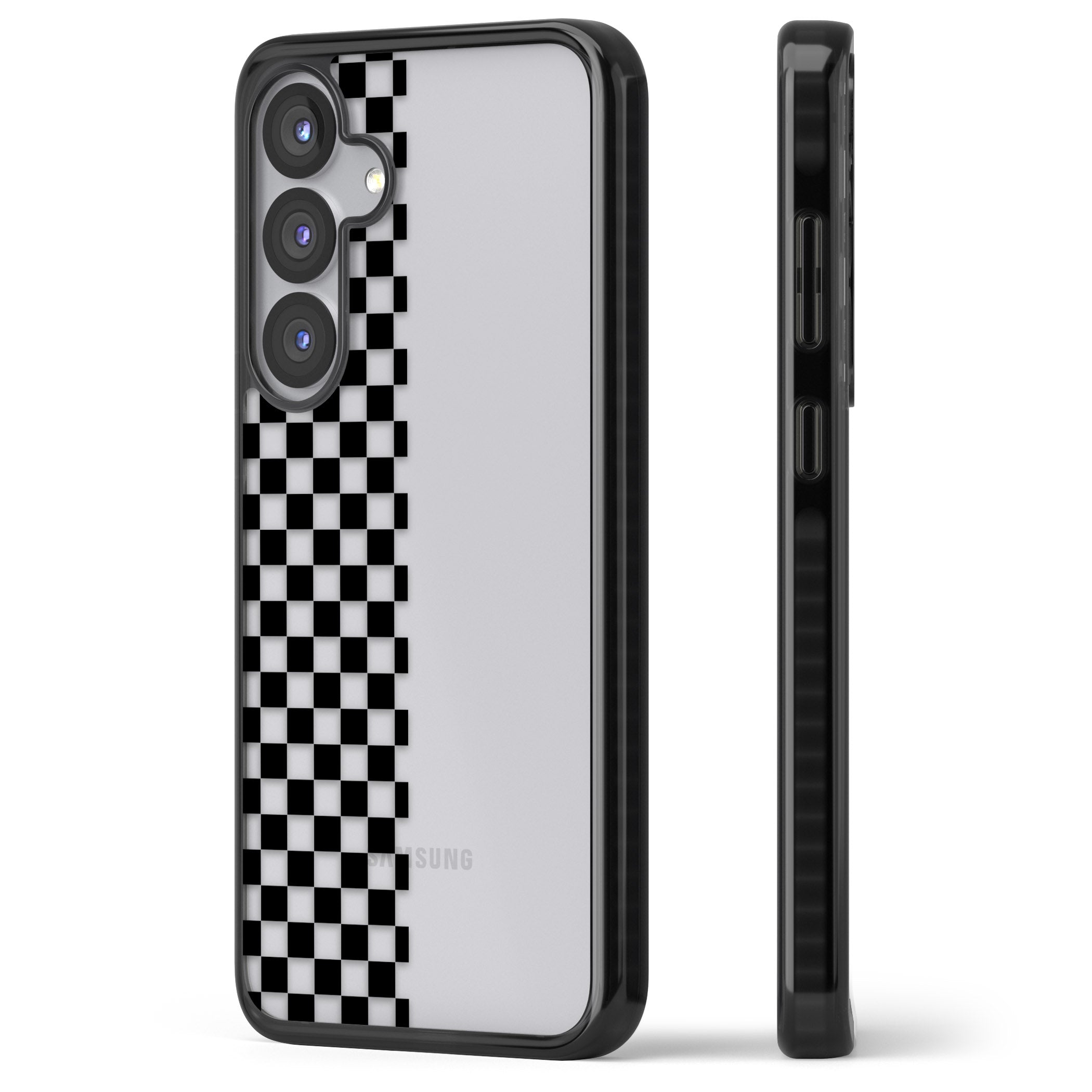 Checker: Half Black Check On Clear