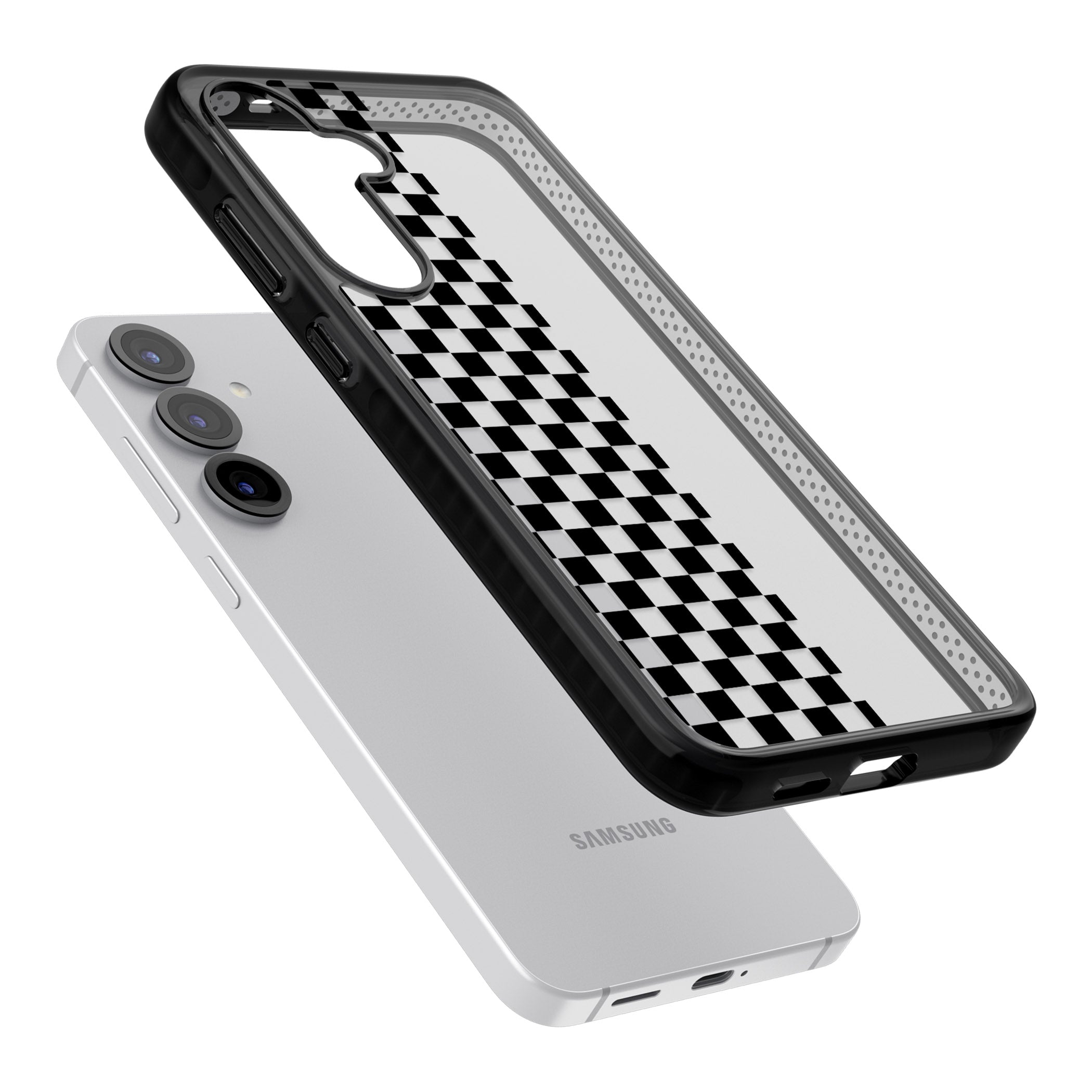 Checker: Half Black Check On Clear