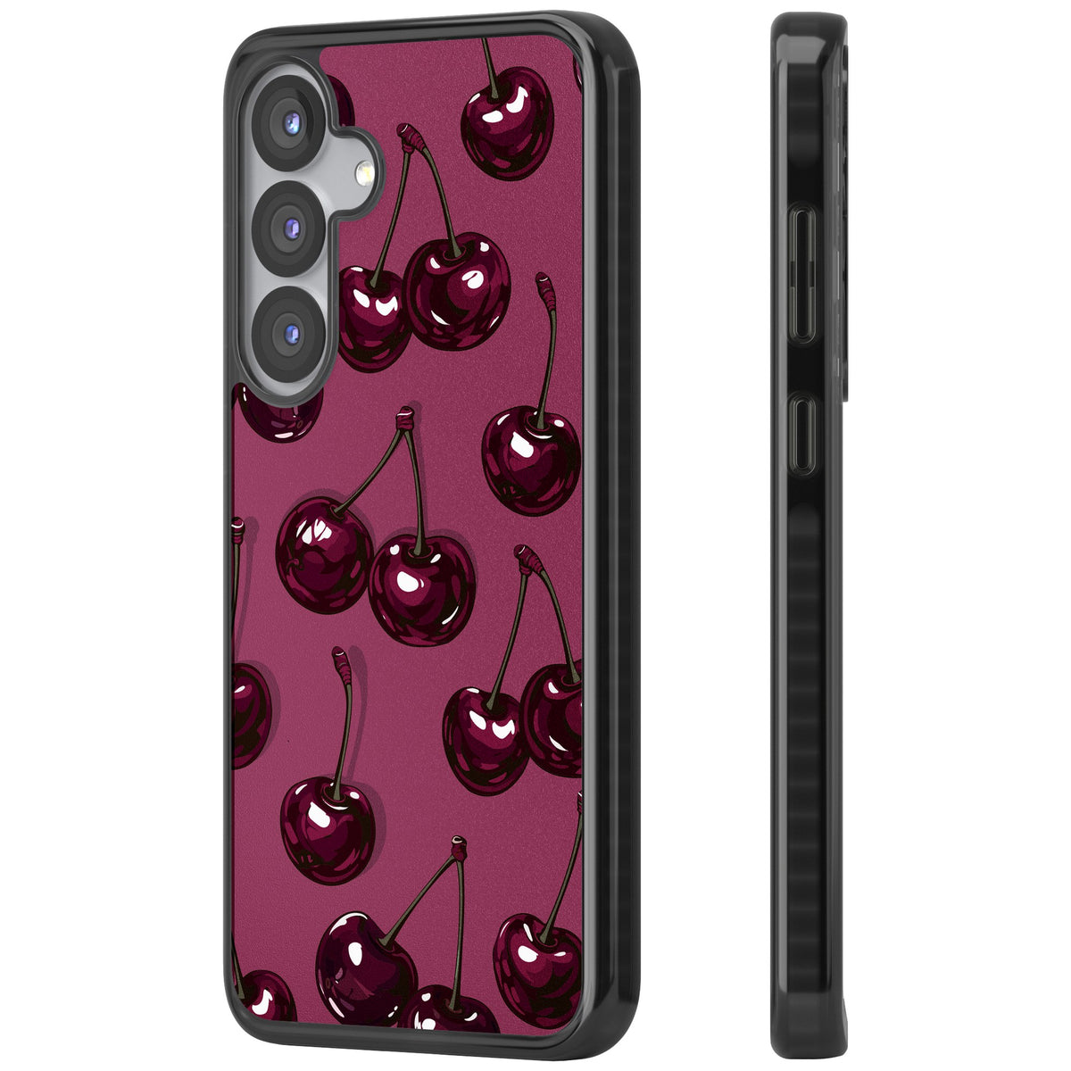 Cherry Soda Samsung S25 / Samsung S25 Plus / Samsung S26 / Samsung S26 Plus Impact Black Phone Case side