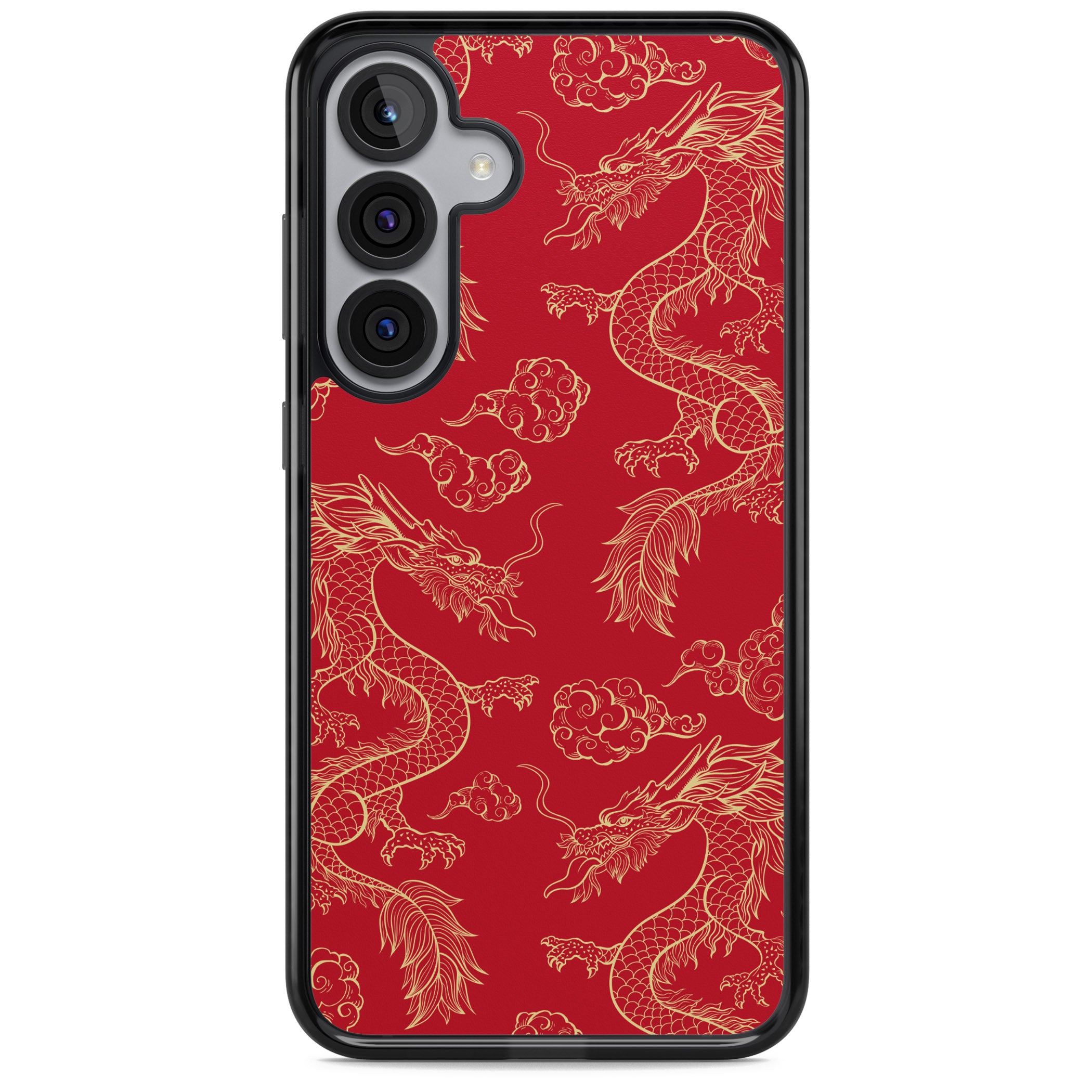 Red And Gold Dragon Pattern
