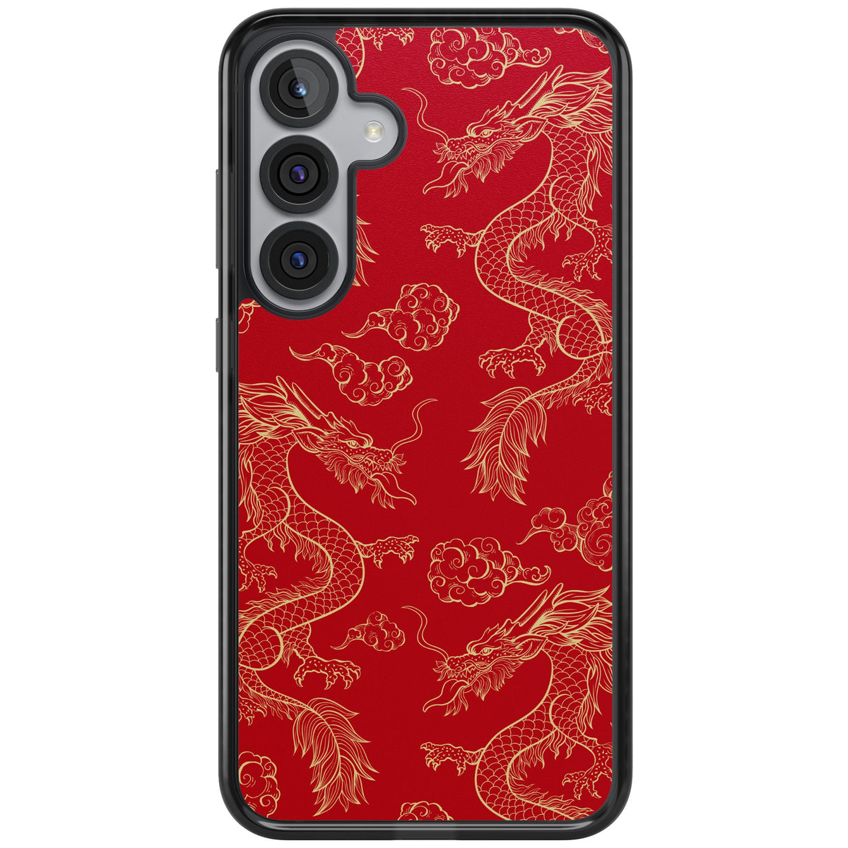 Crimson Dynasty Samsung S25 Plus / Samsung S26 / Samsung S26 Plus Impact Black Phone Case front