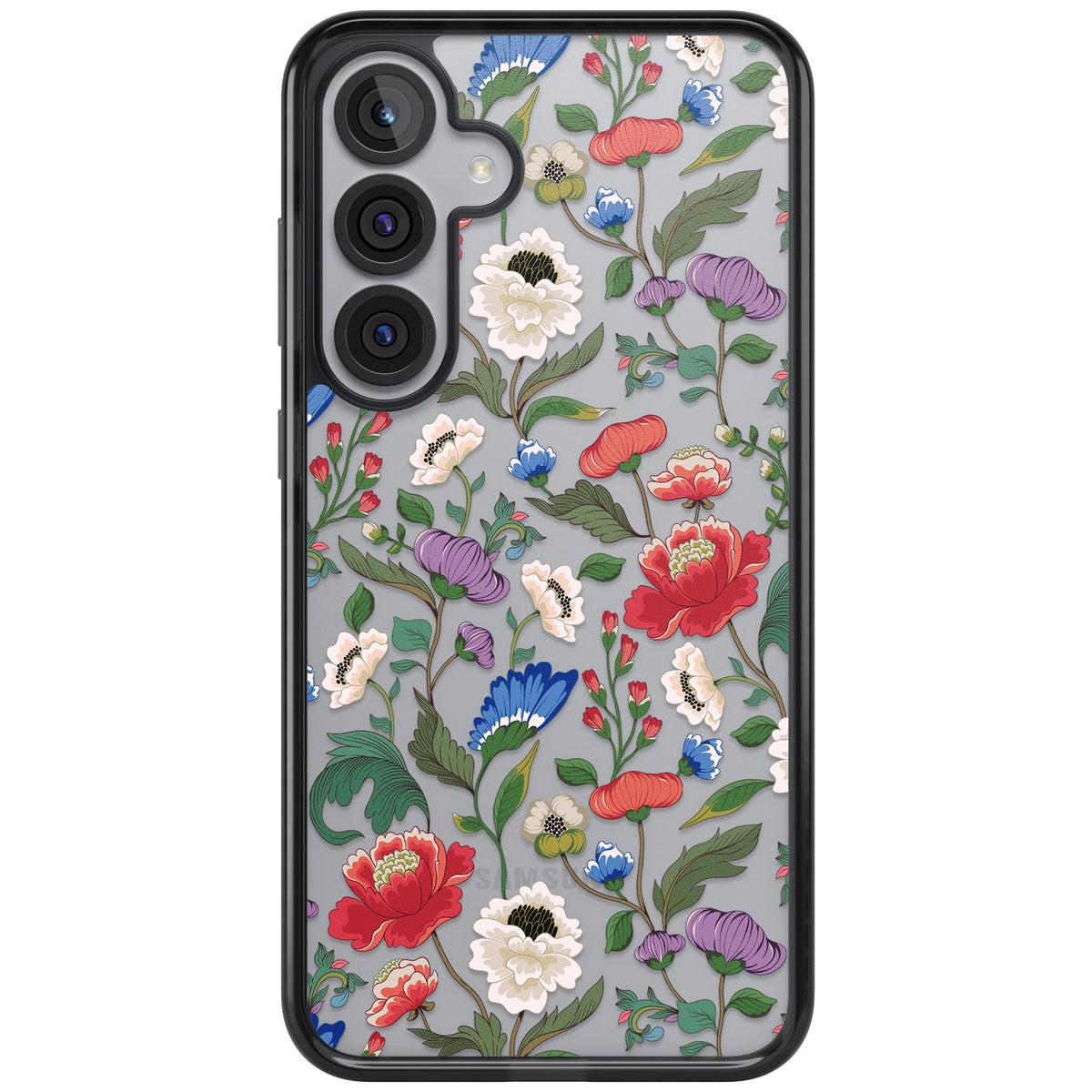 Chinoiserie Bloom Samsung S25 Plus / Samsung S26 / Samsung S26 Plus Impact Black Phone Case front