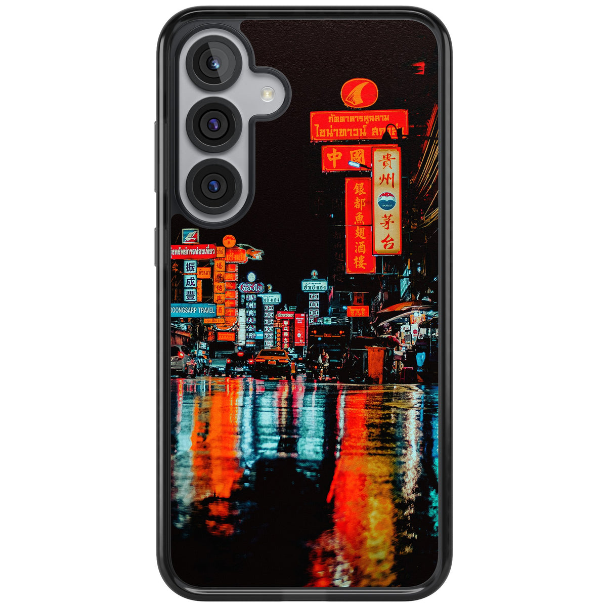 Neon City Samsung S25 Plus / Samsung S26 / Samsung S26 Plus Impact Black Phone Case front