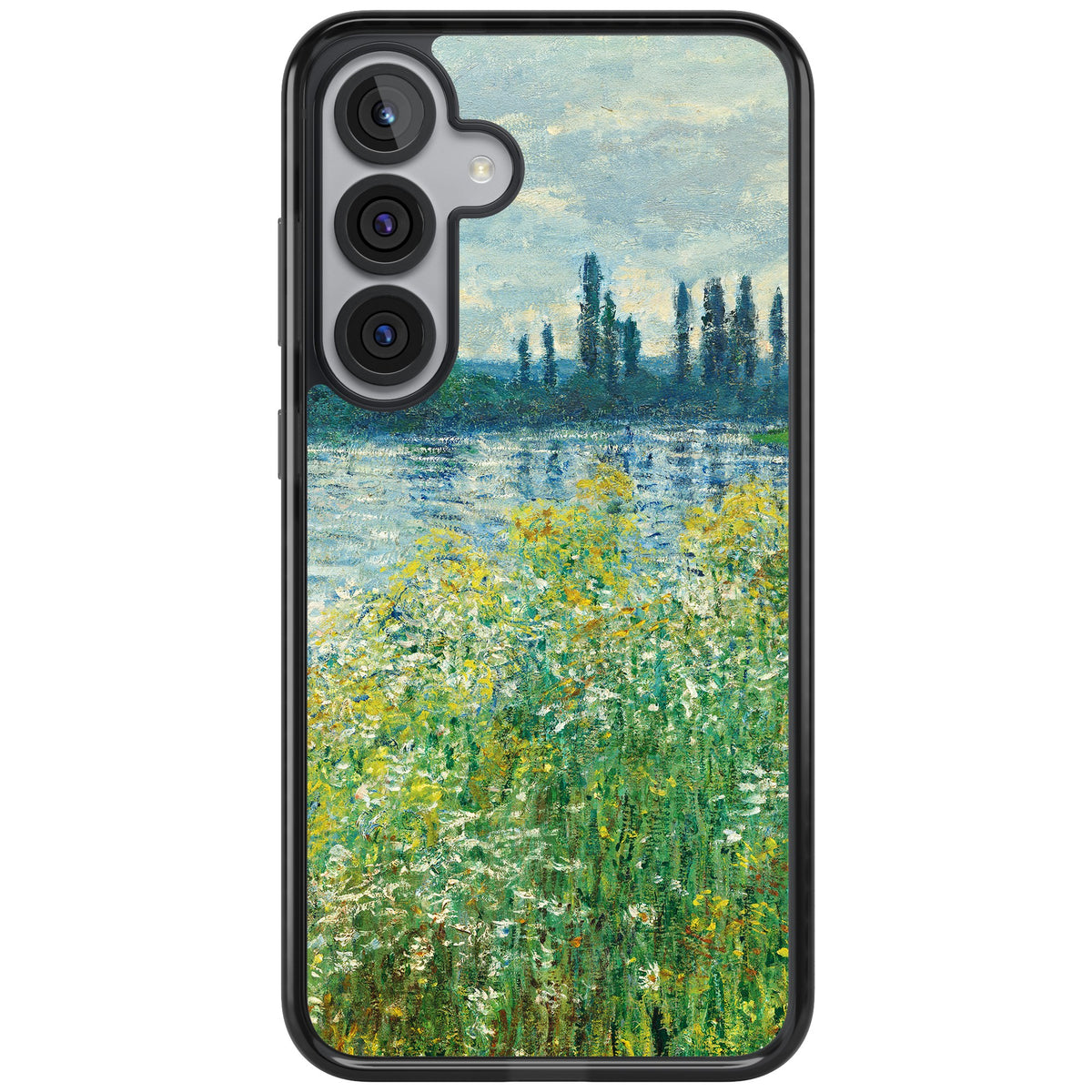 Banks Of The Seine By Claude Monet Samsung S25 Plus / Samsung S26 / Samsung S26 Plus Impact Black Phone Case front