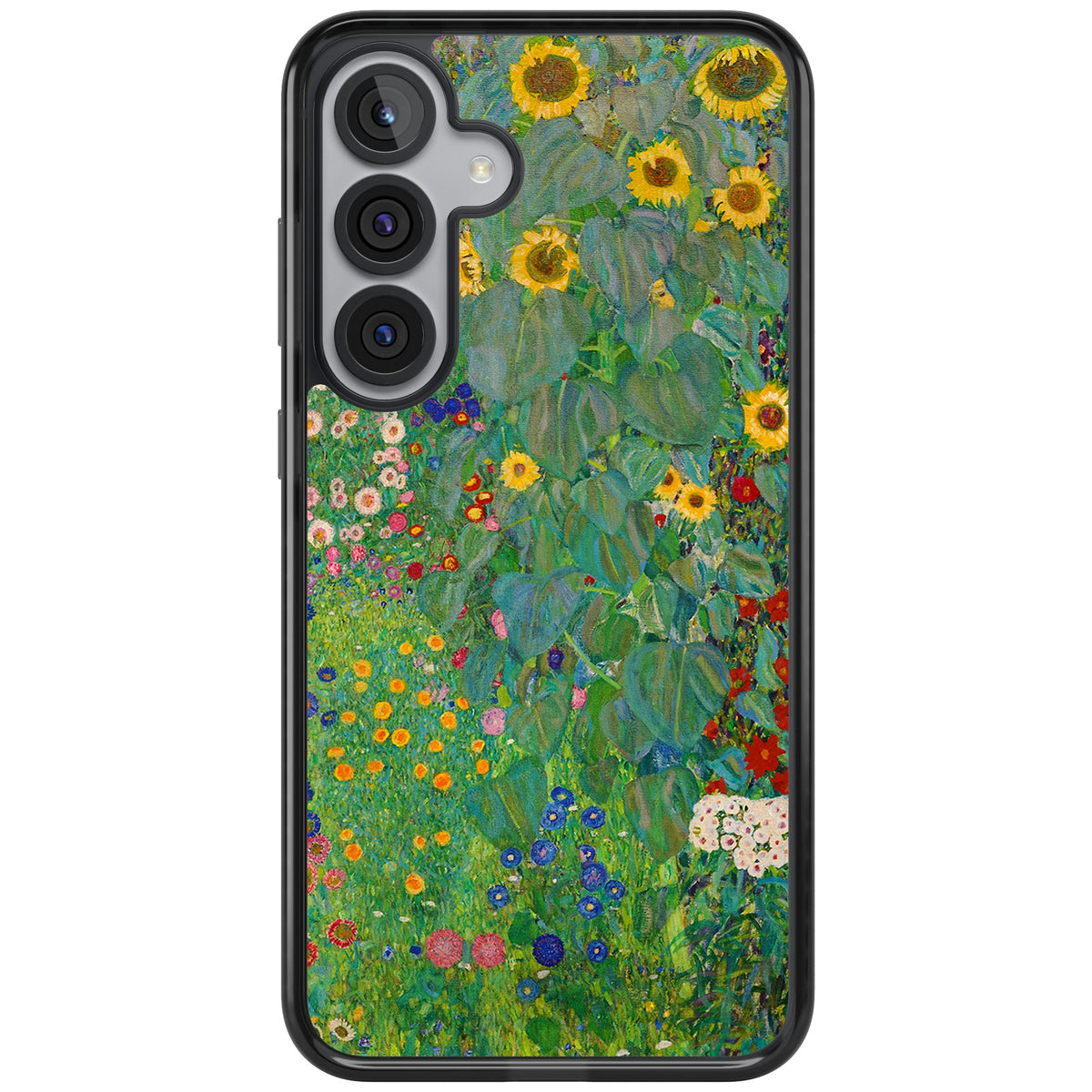 Farm Garden With Sunflowers Samsung S25 Plus / Samsung S26 / Samsung S26 Plus Impact Black Phone Case front