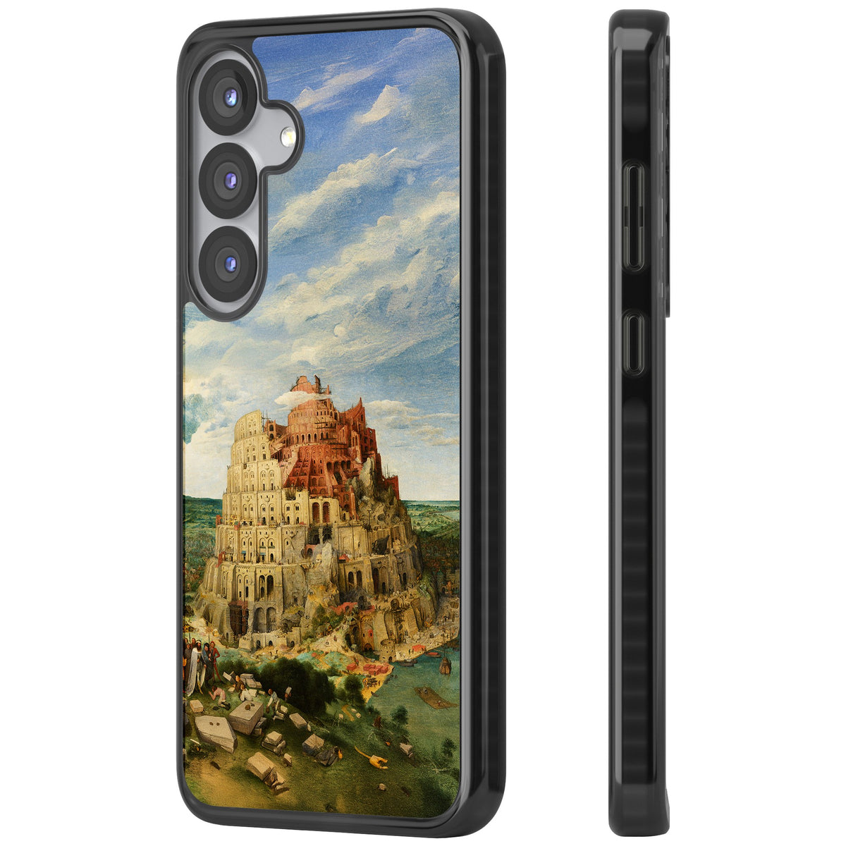 Tower Of Babel Samsung S25 / Samsung S25 Plus / Samsung S26 / Samsung S26 Plus Impact Black Phone Case side