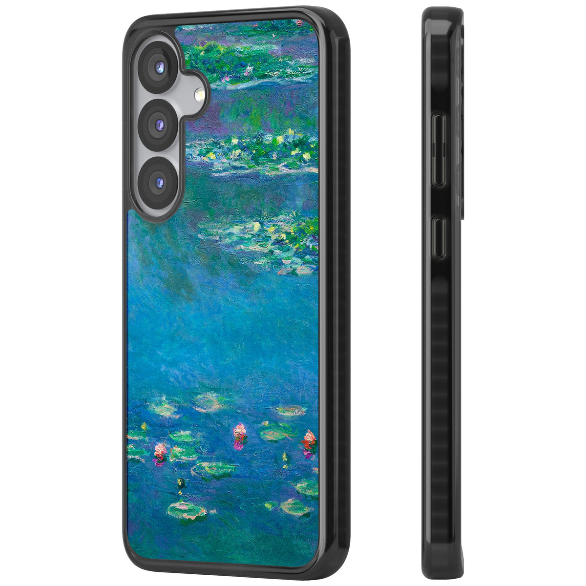 Water Lilies Samsung S25 / Samsung S25 Plus / Samsung S26 / Samsung S26 Plus Impact Black Phone Case side