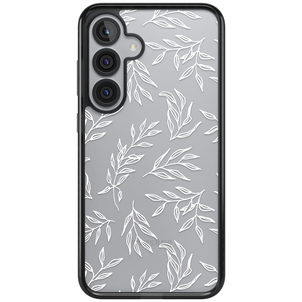 Leafy Botanical Samsung S25 Plus / Samsung S26 / Samsung S26 Plus Impact Black Phone Case front