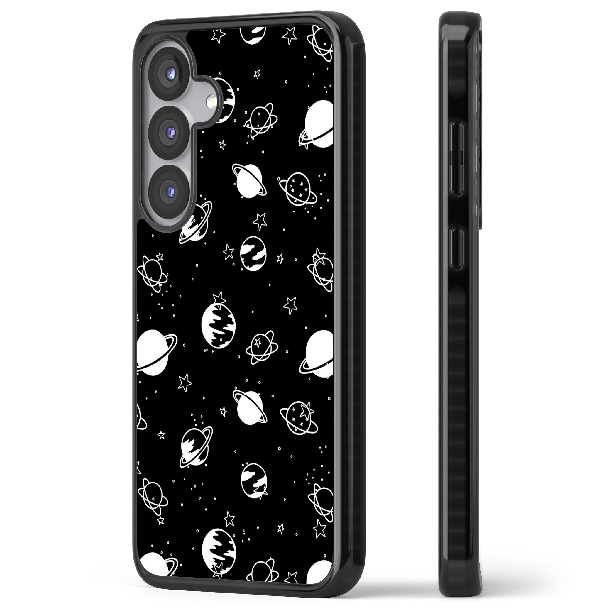 White Planets On Black